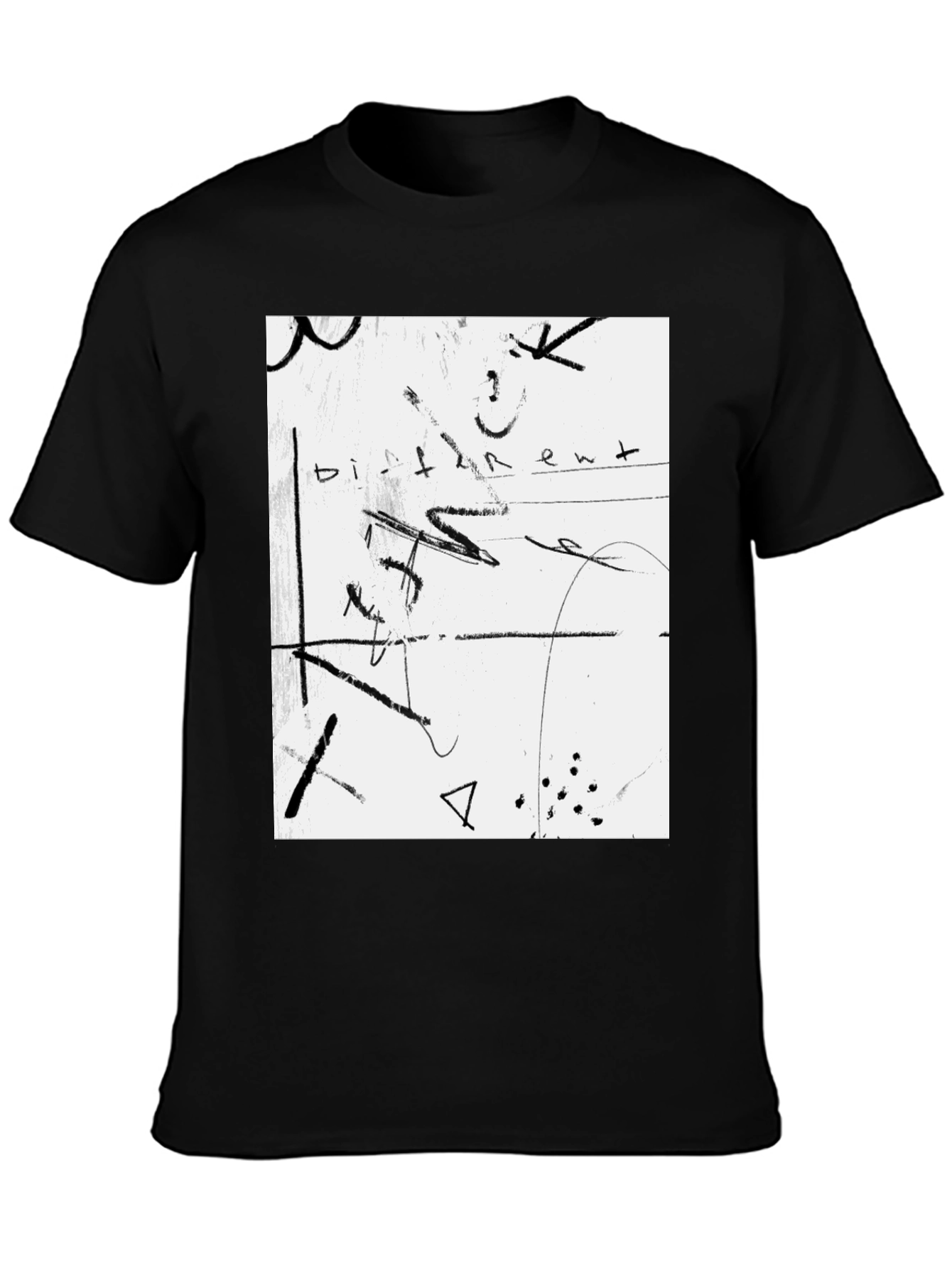 Abstract Art Graphic Tee - Black Unisex Shirt