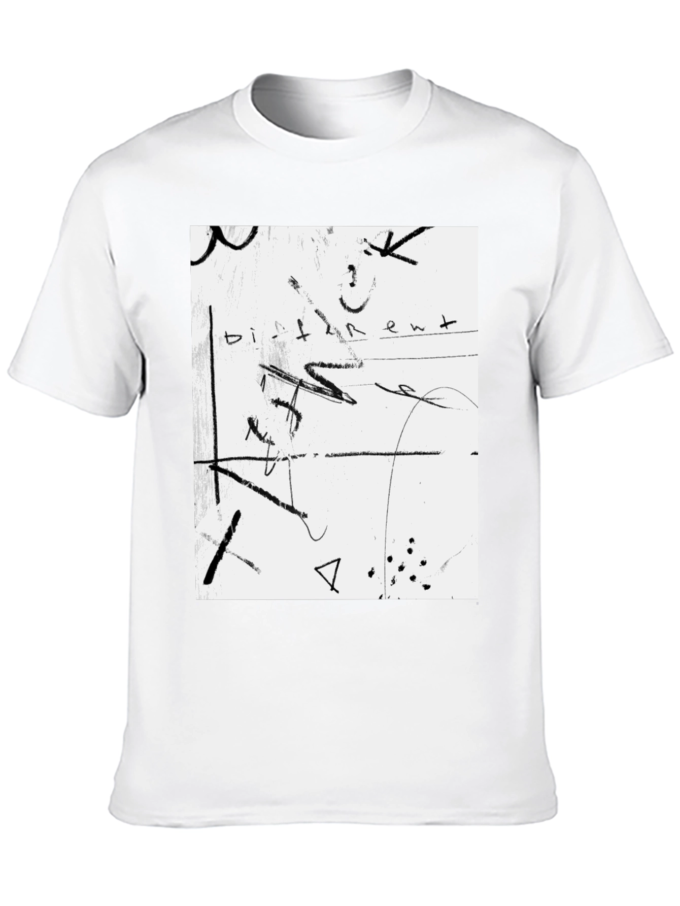 Abstract Art Graphic Tee - Black Unisex Shirt