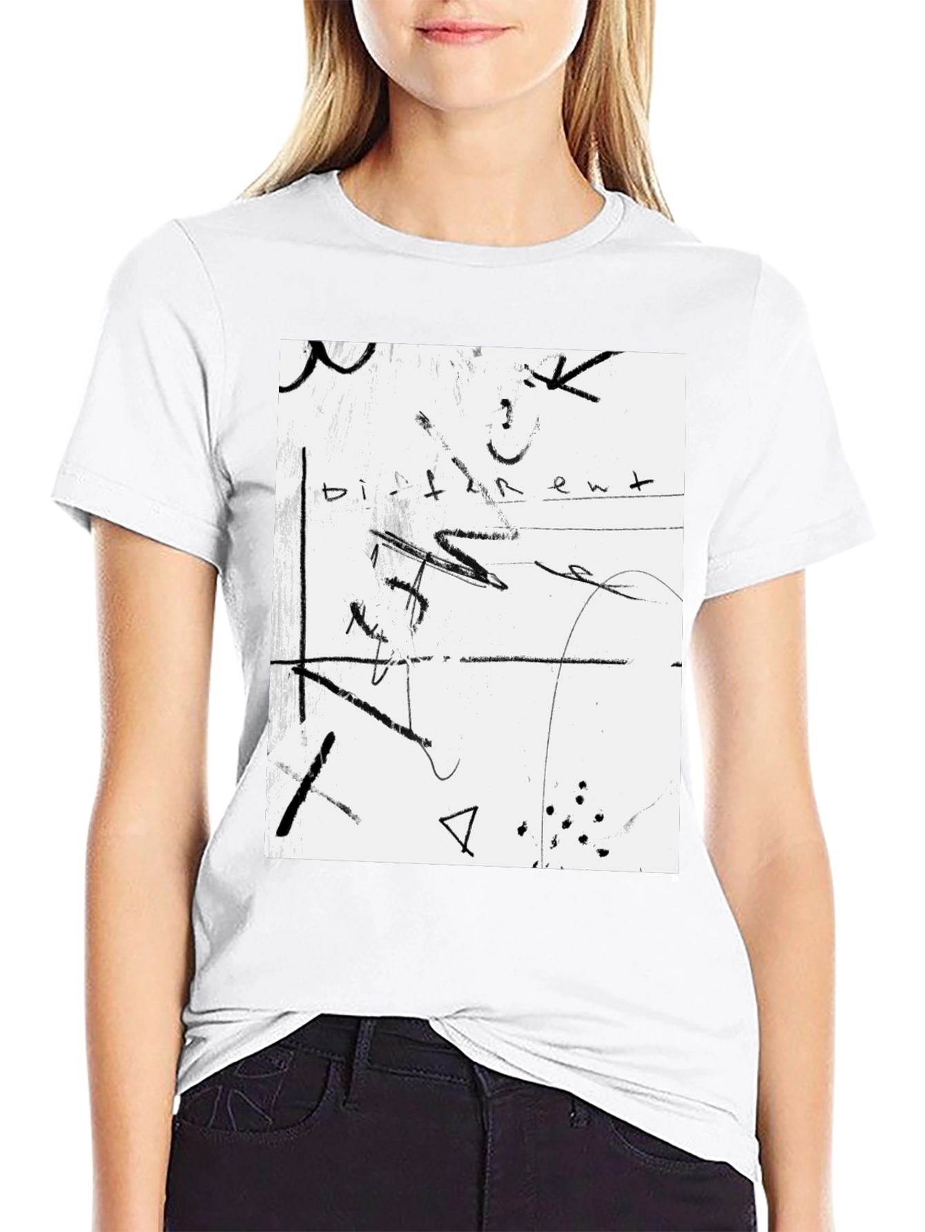 Abstract Art Graphic Tee - Black Unisex Shirt