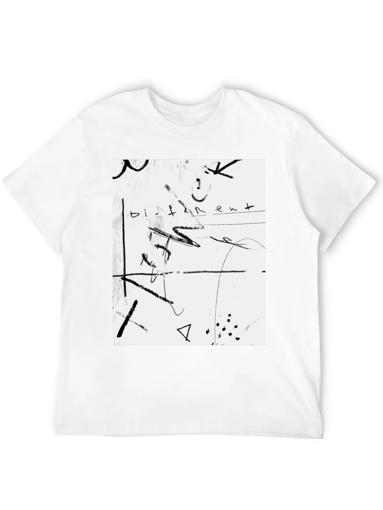 Abstract Art Graphic Tee - Black Unisex Shirt