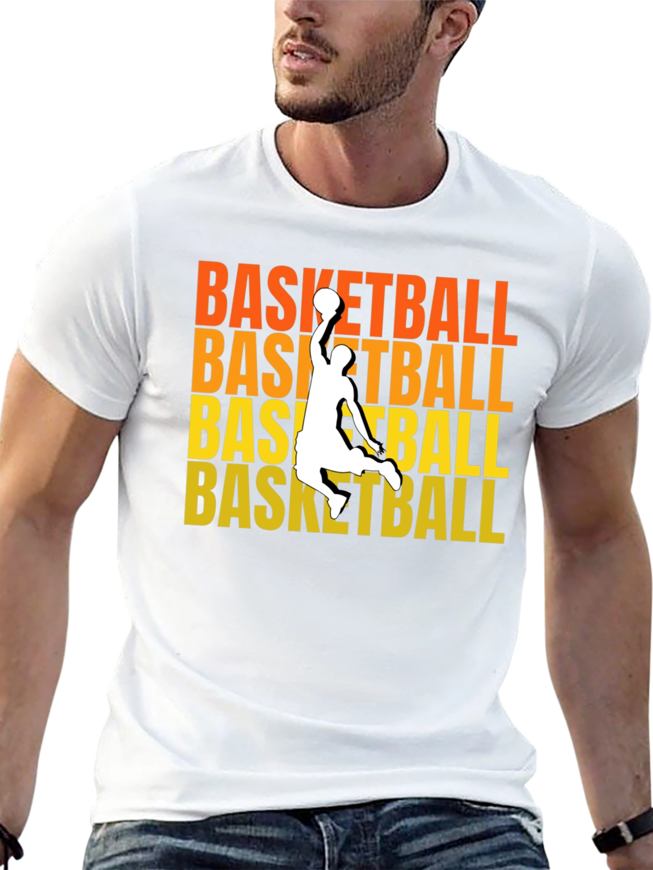 Basketball Player Graphic Black T-Shirt
