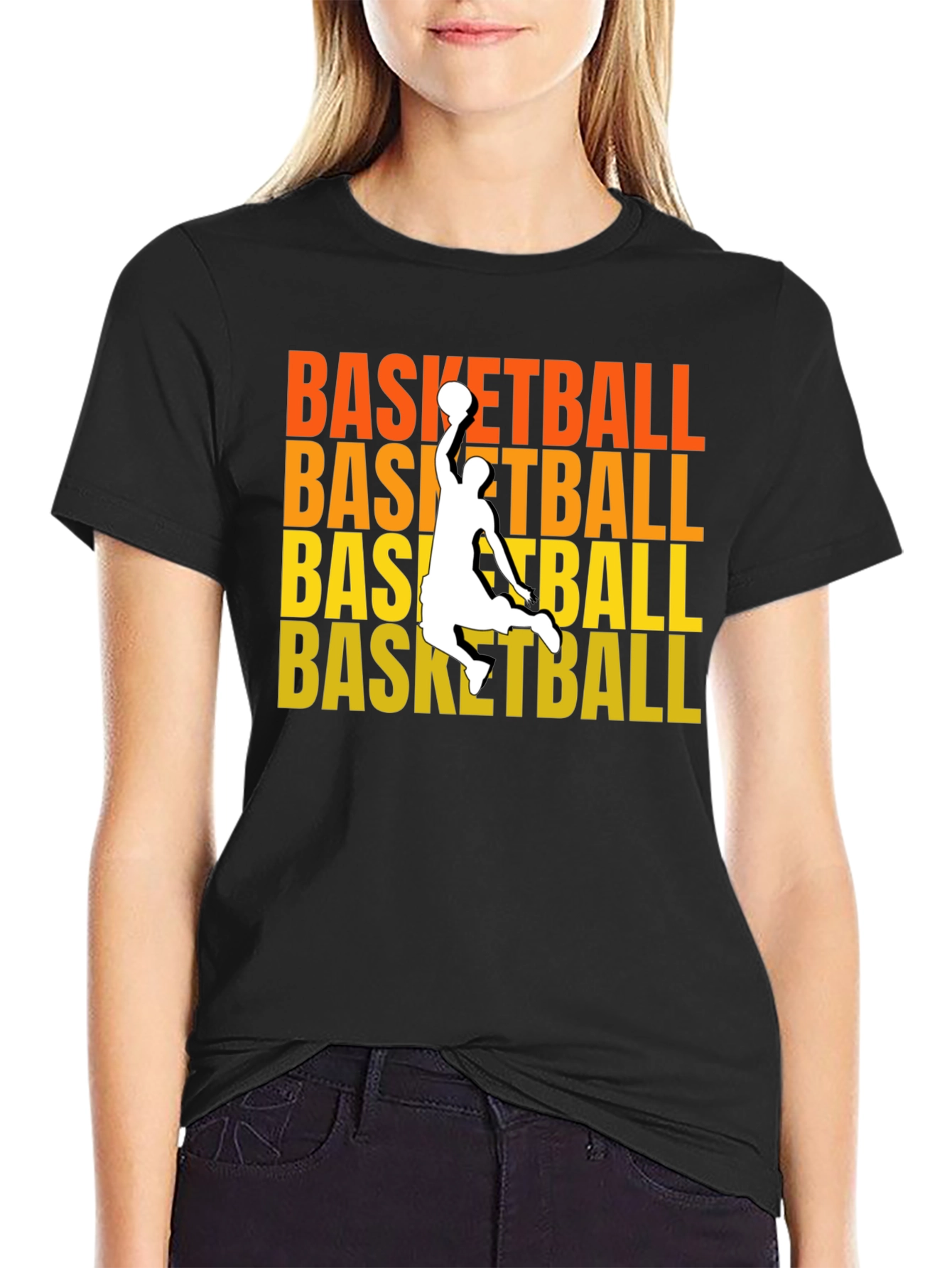 Basketball Player Graphic Black T-Shirt