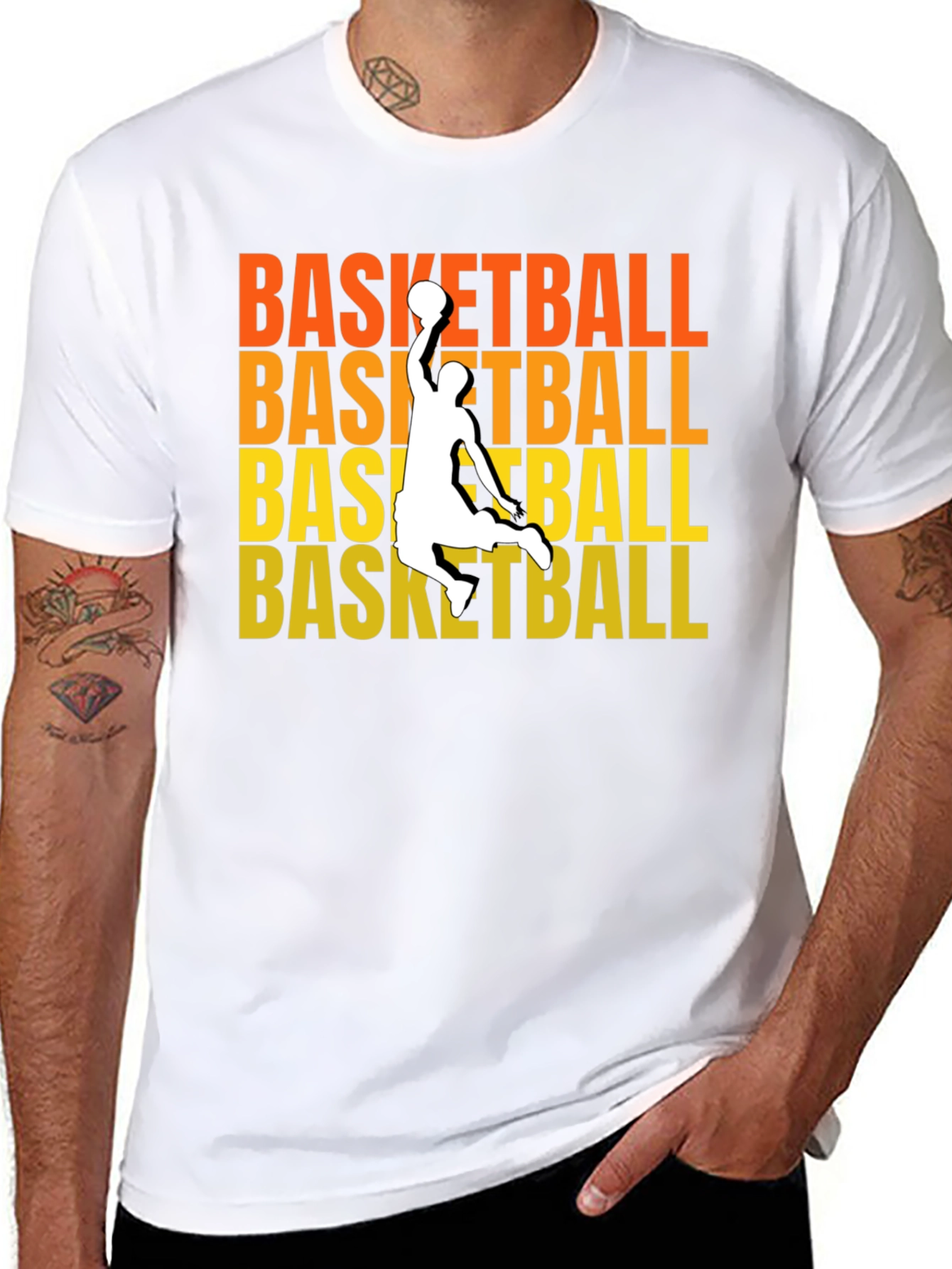 Basketball Player Graphic Black T-Shirt