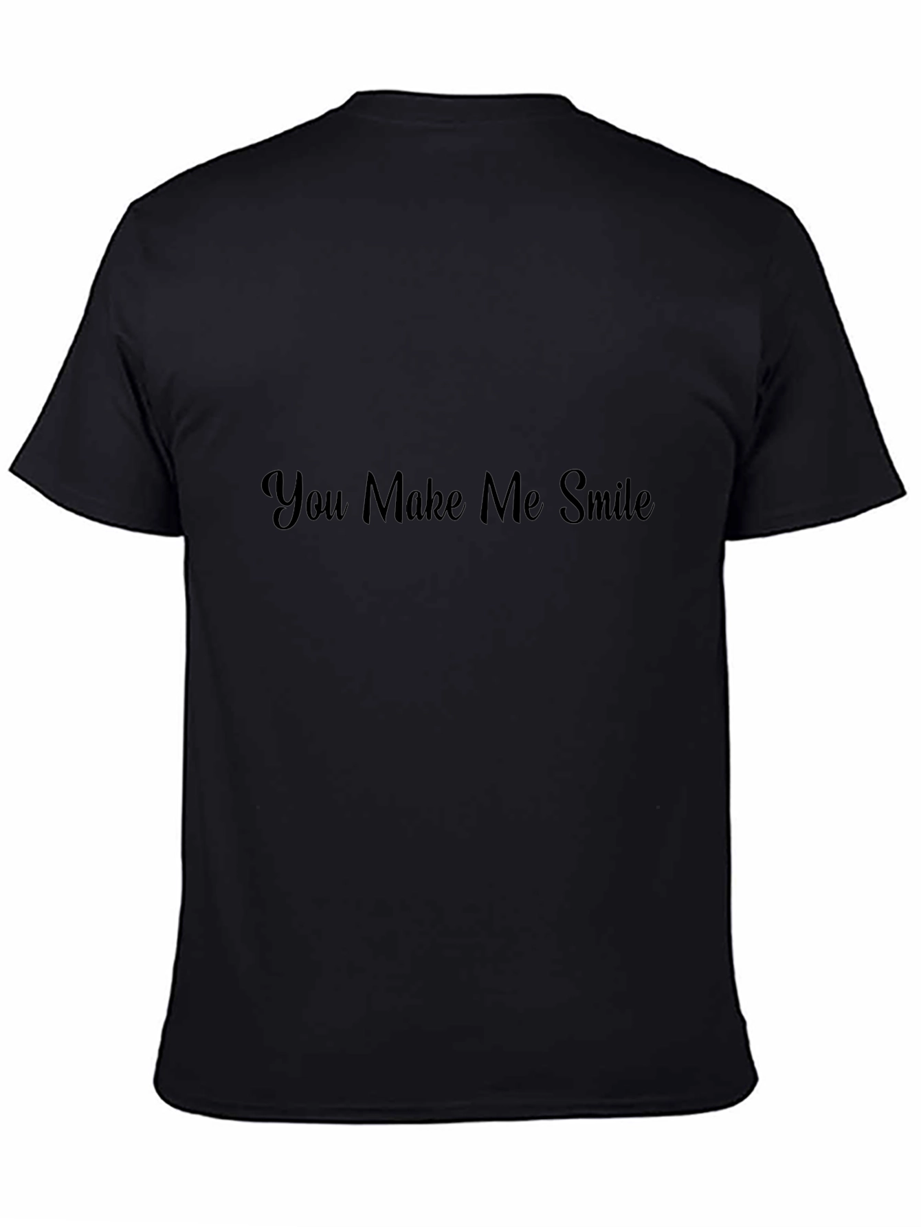 You Make Me Smile Graphic Tee - Black
