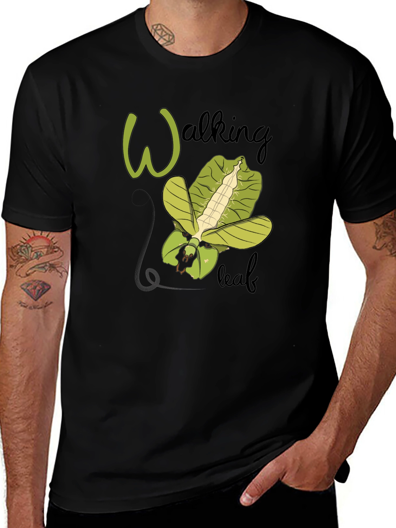 Walking Leaf Insect T-Shirt - Nature Inspired Design
