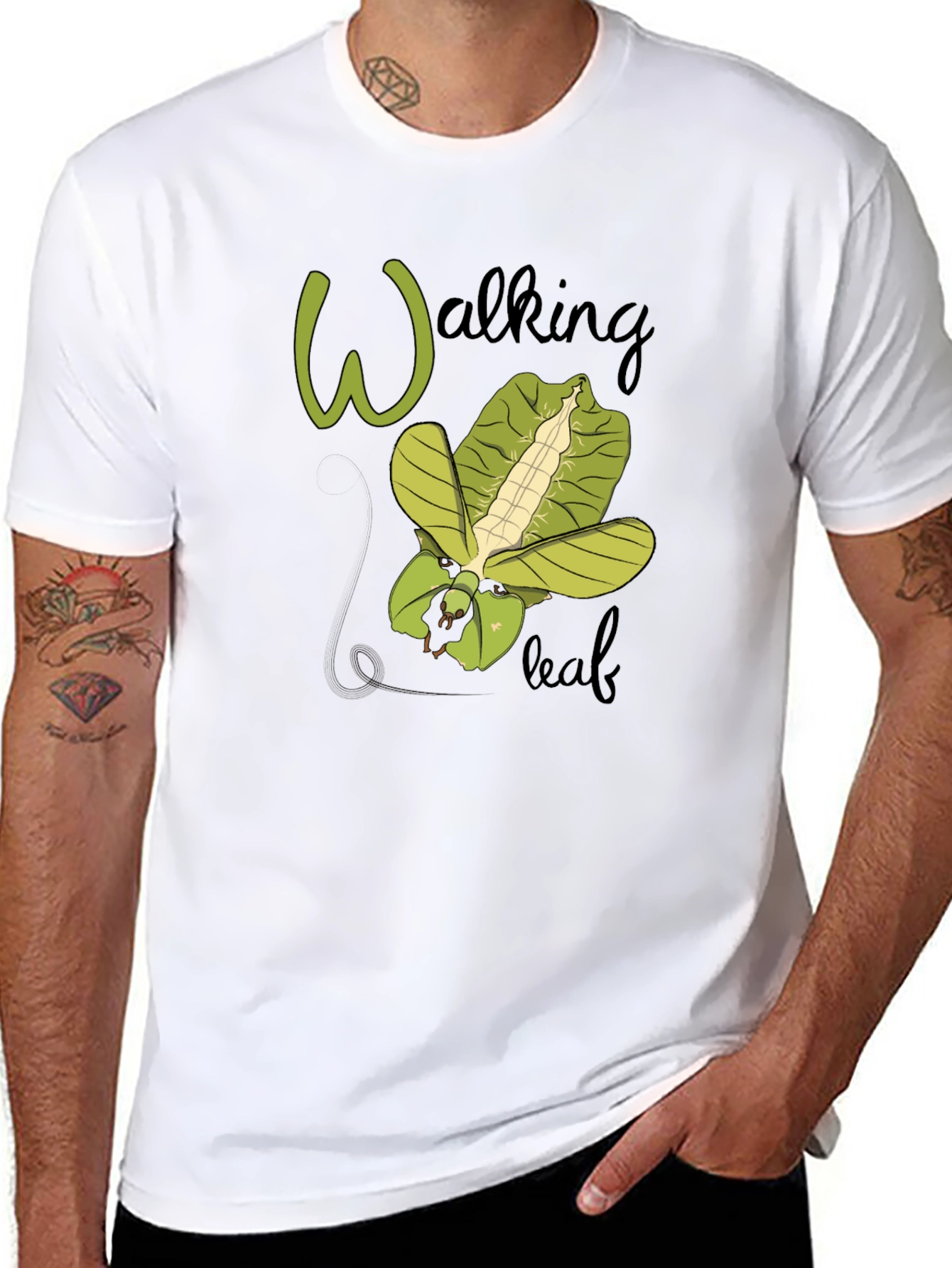 Walking Leaf Insect T-Shirt - Nature Inspired Design
