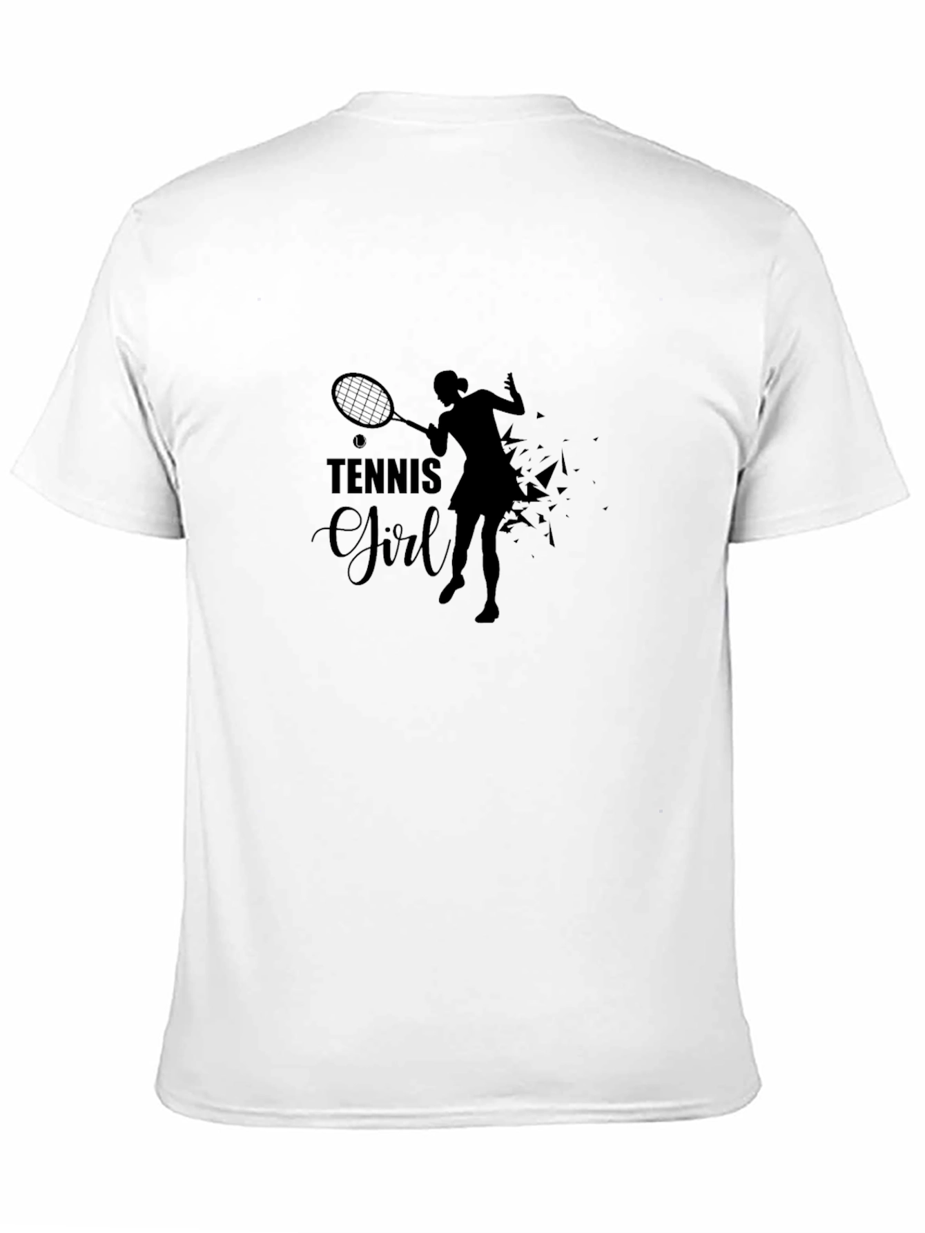 Tennis Girl Black T-Shirt