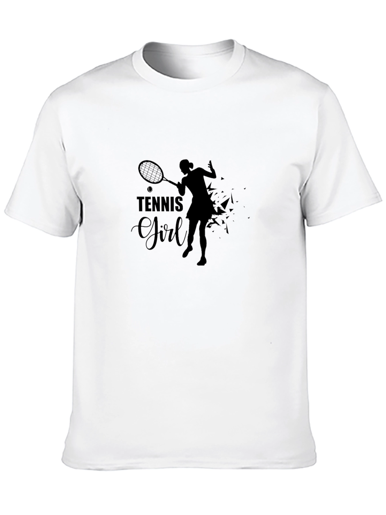 Tennis Girl Black T-Shirt