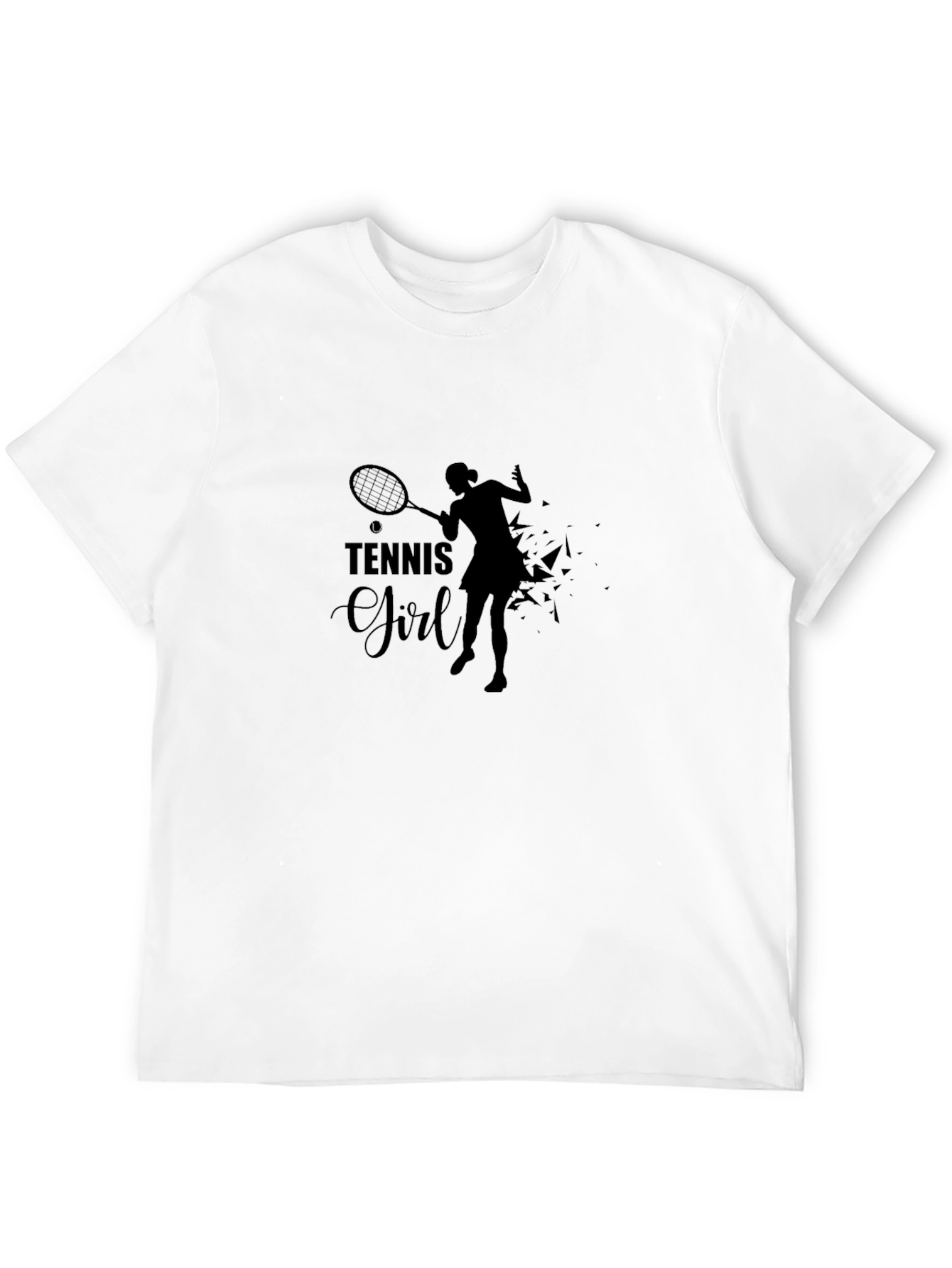 Tennis Girl Black T-Shirt