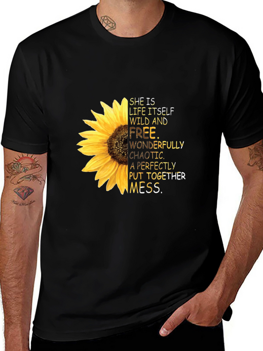 Sunflower Graphic Tee: Wild & Free
