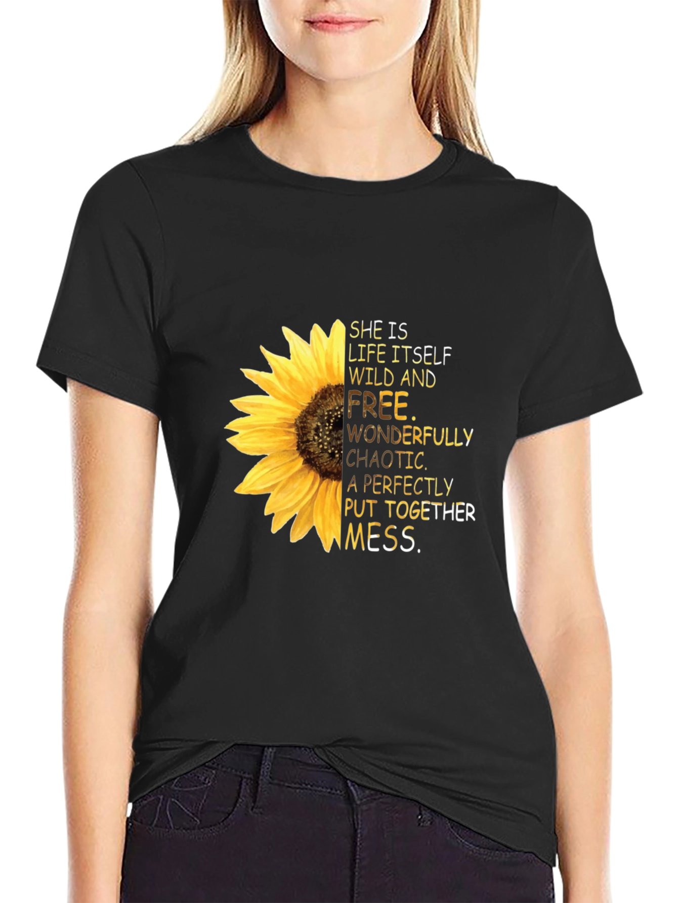 Sunflower Graphic Tee: Wild & Free