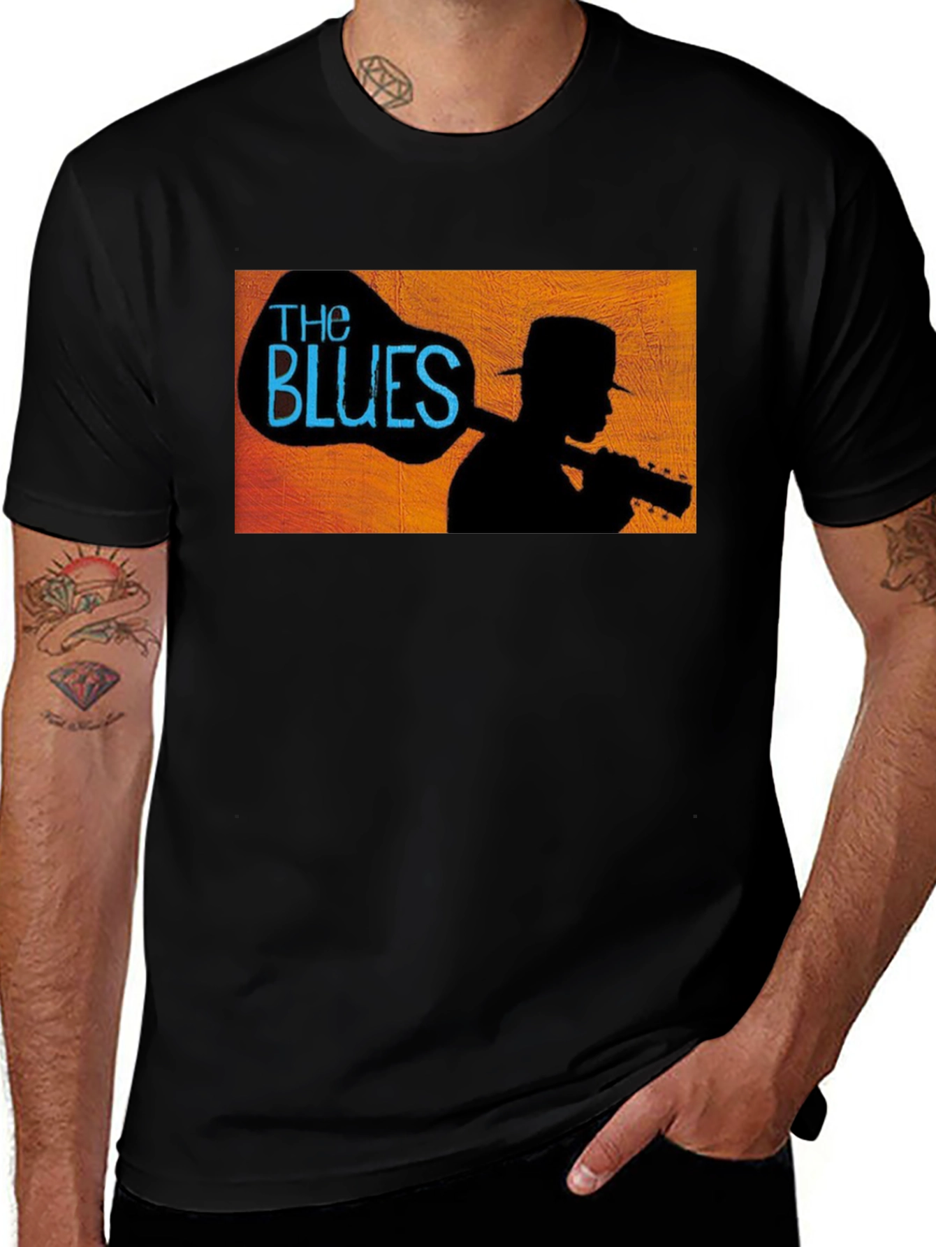 The Blues Silhouette Graphic Tee - Black