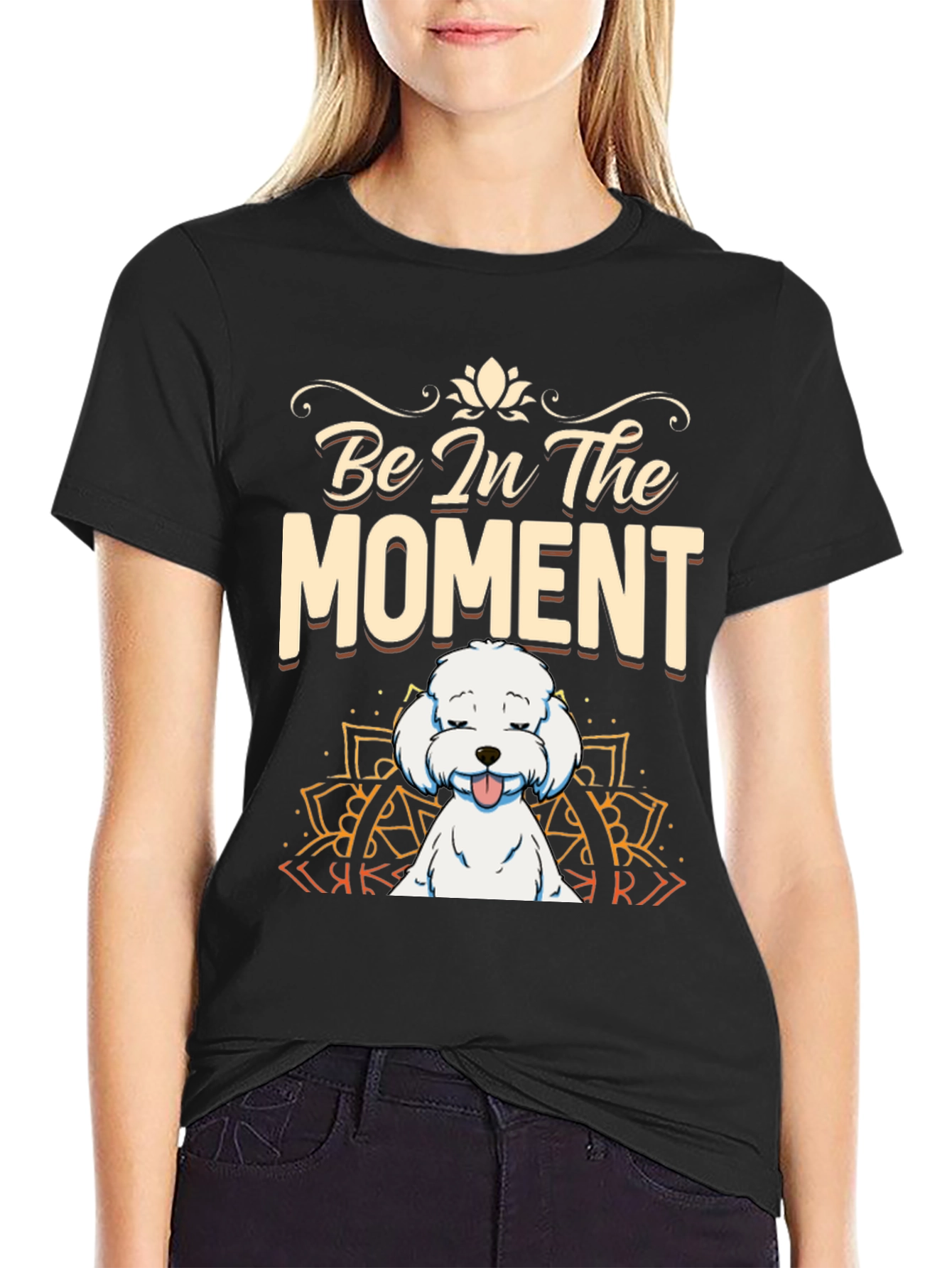 Be In The Moment Dog T-Shirt
