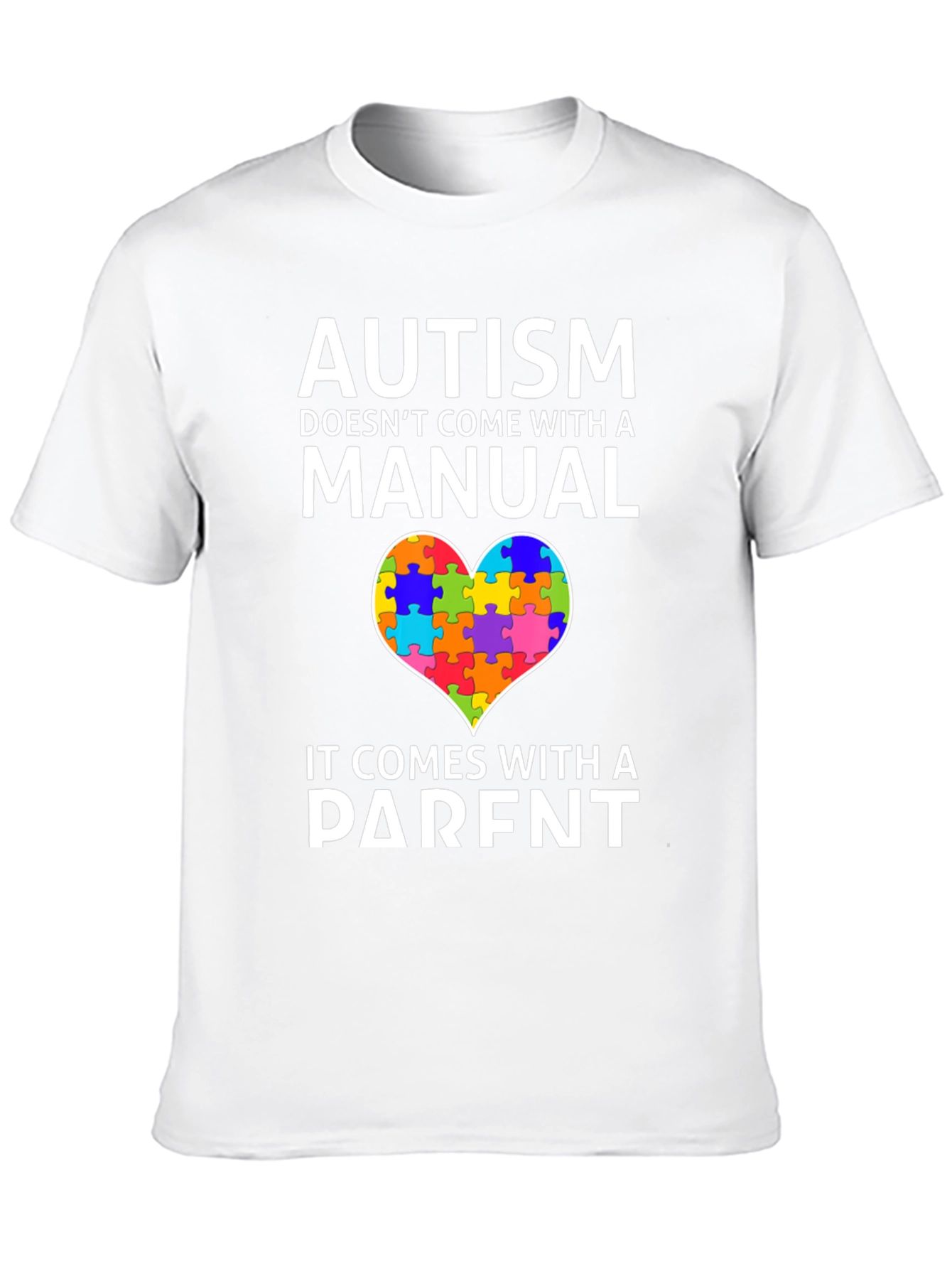 Autism Awareness T-Shirt - Puzzle Heart Parent Design