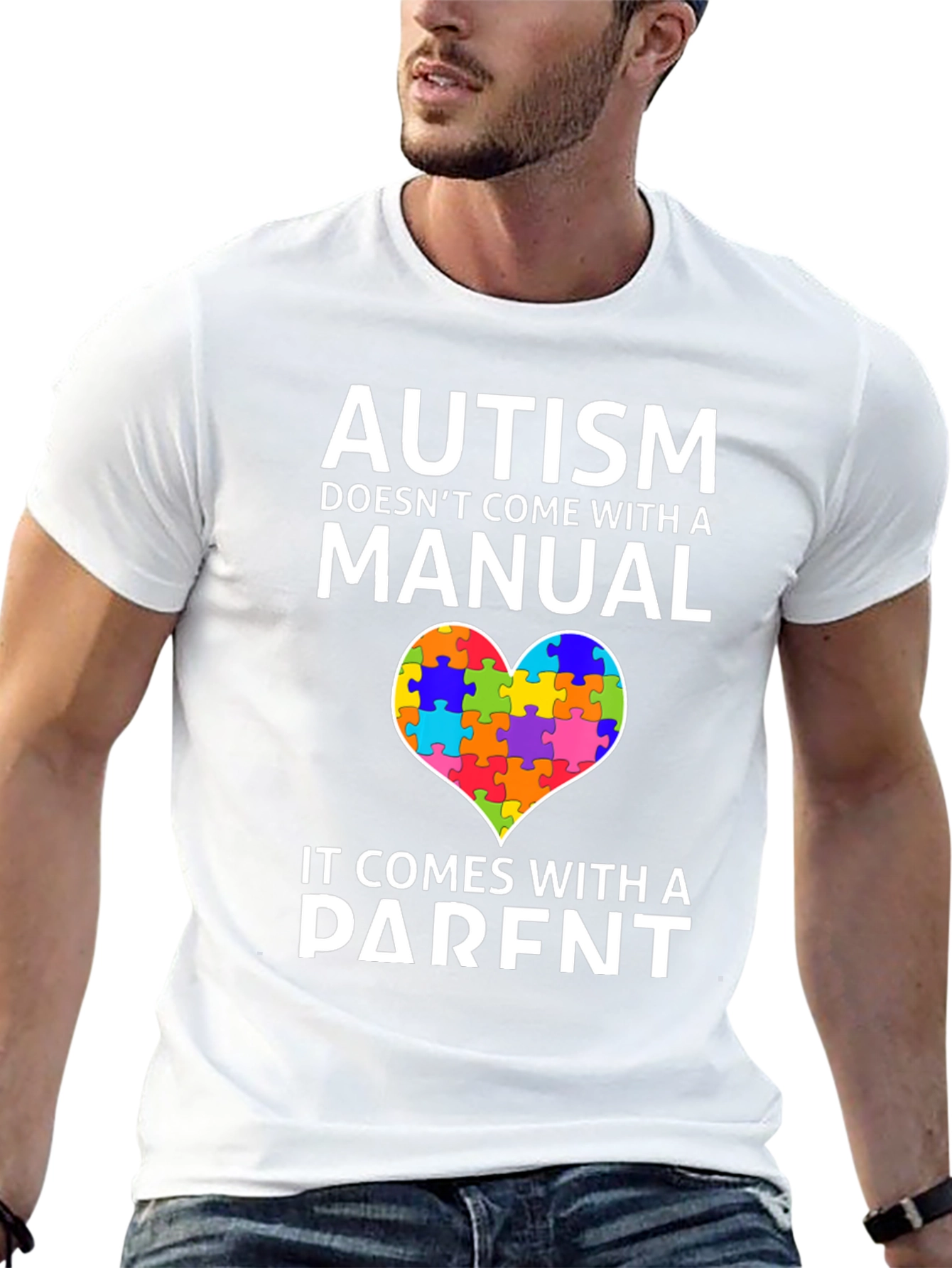 Autism Awareness T-Shirt - Puzzle Heart Parent Design