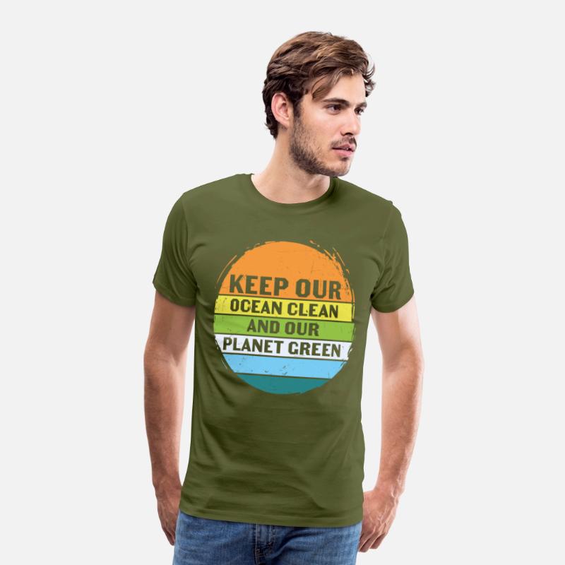 Keep Our Ocean Clean And Planet Green Retro