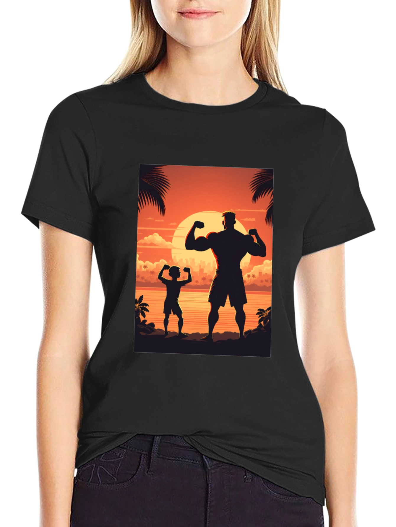 Sunset Silhouette Graphic Tee