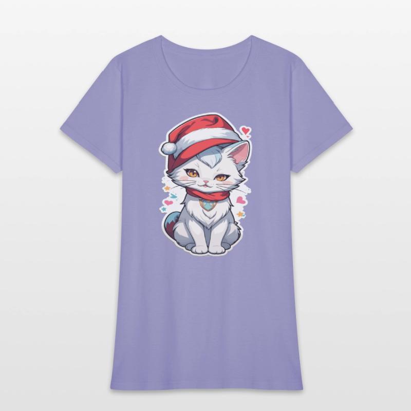 kitten cat christmas tshirt