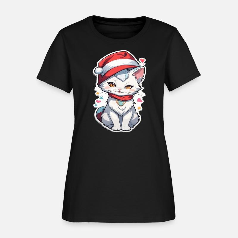 kitten cat christmas tshirt