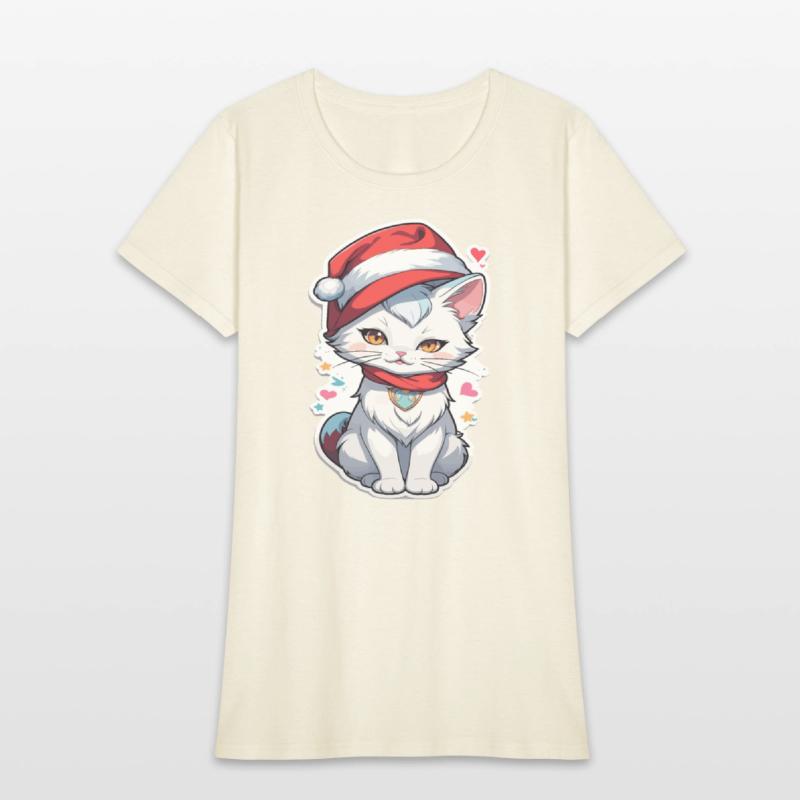 kitten cat christmas tshirt