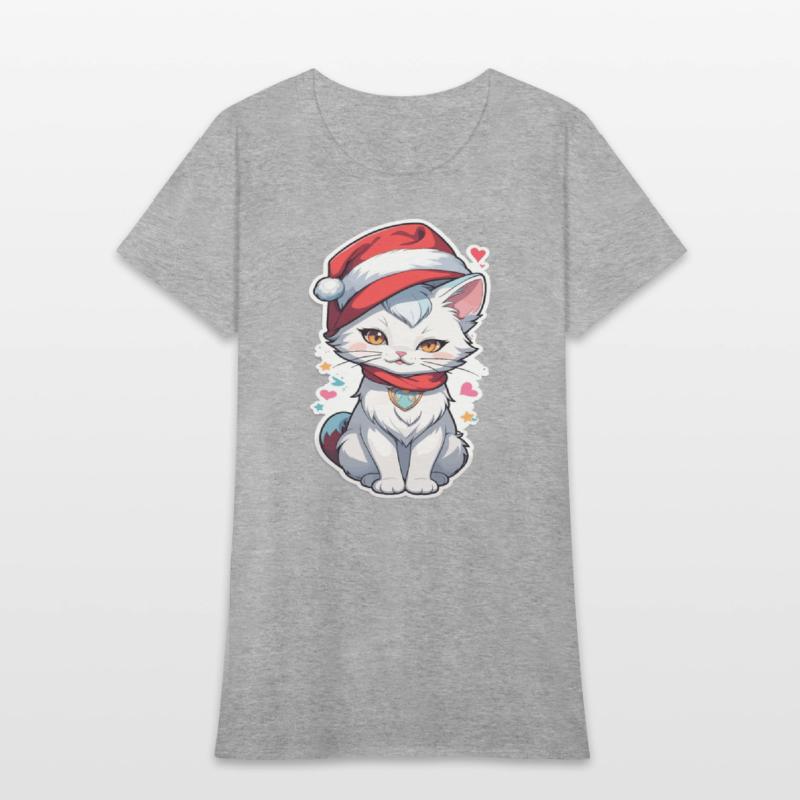 kitten cat christmas tshirt