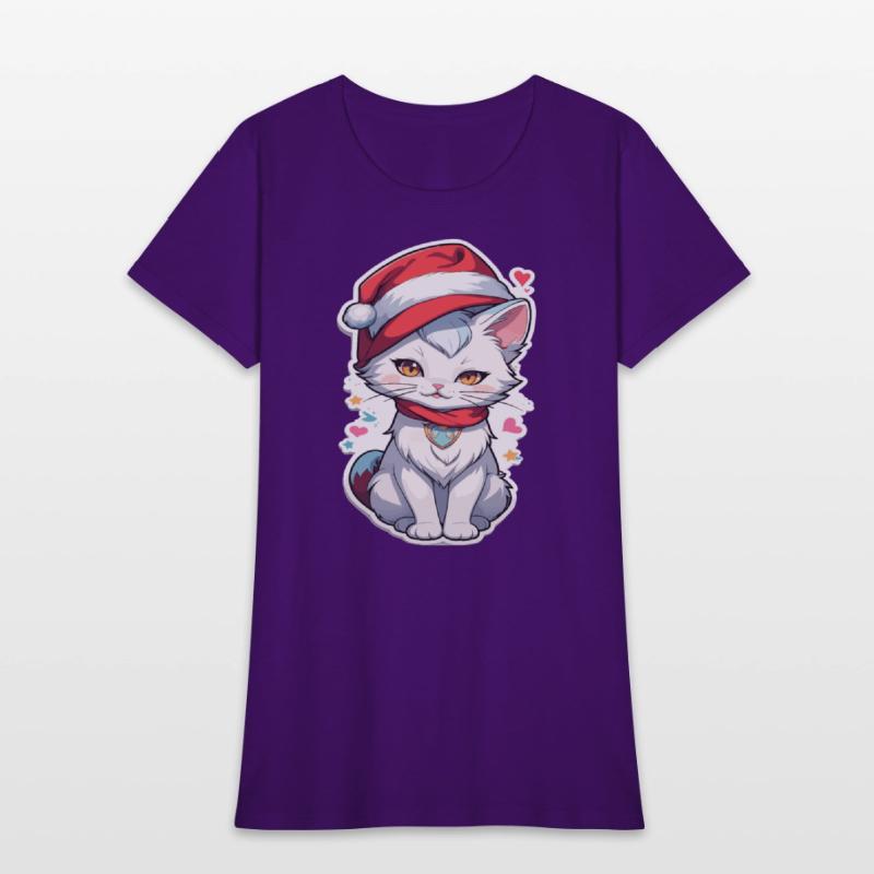 kitten cat christmas tshirt