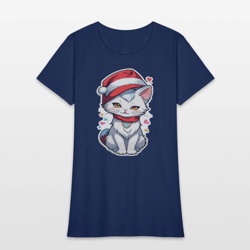 kitten cat christmas tshirt