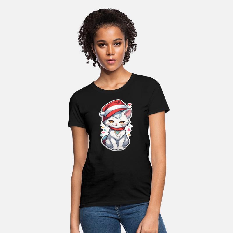 kitten cat christmas tshirt