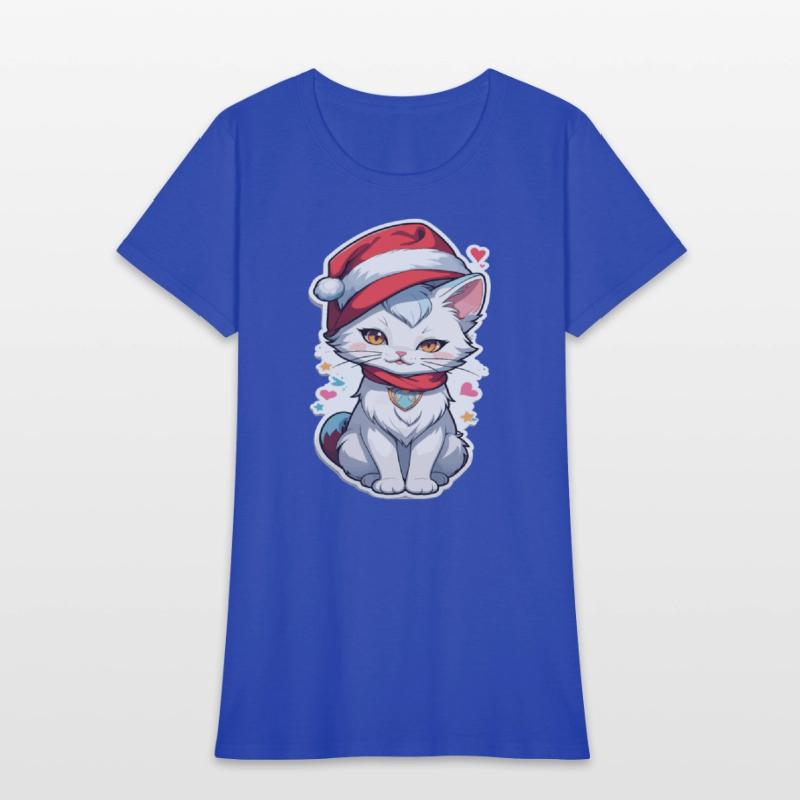 kitten cat christmas tshirt