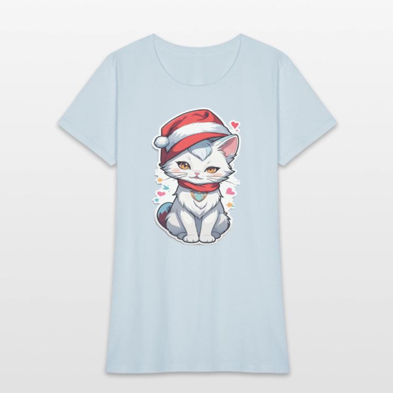 kitten cat christmas tshirt