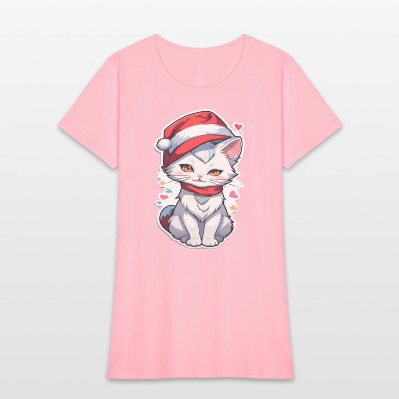 kitten cat christmas tshirt