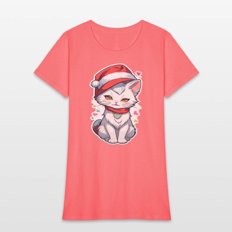 kitten cat christmas tshirt