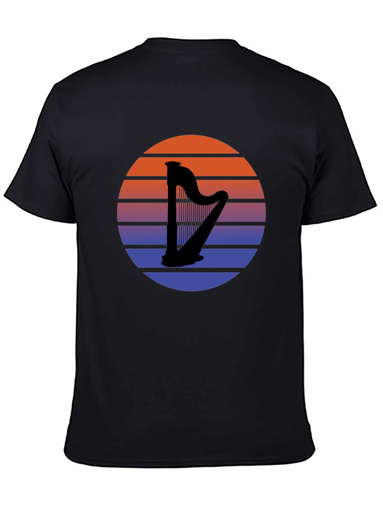 Sunset Harp Graphic Tee - Retro Style