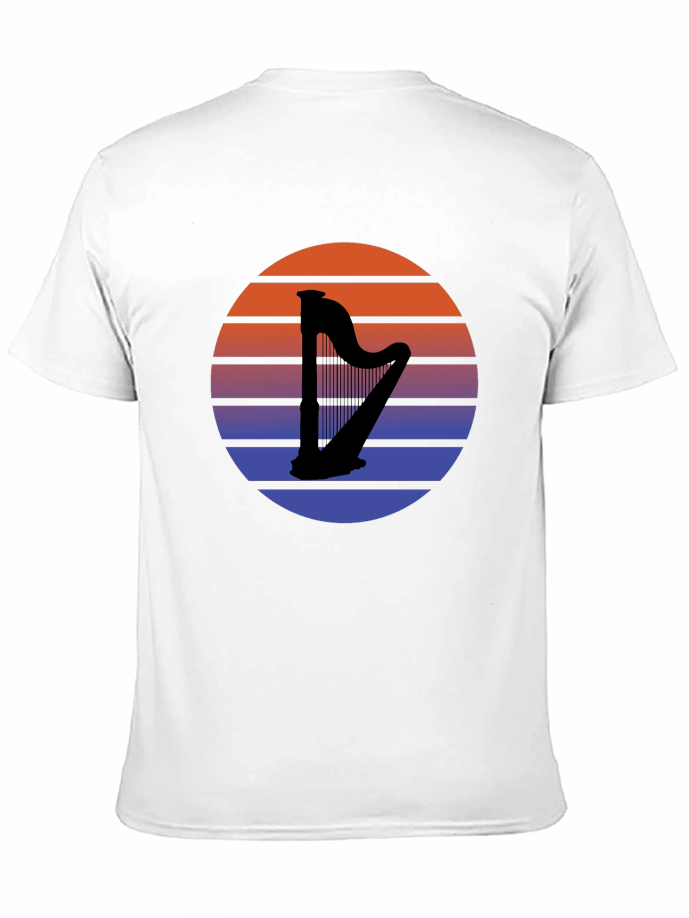 Sunset Harp Graphic Tee - Retro Style