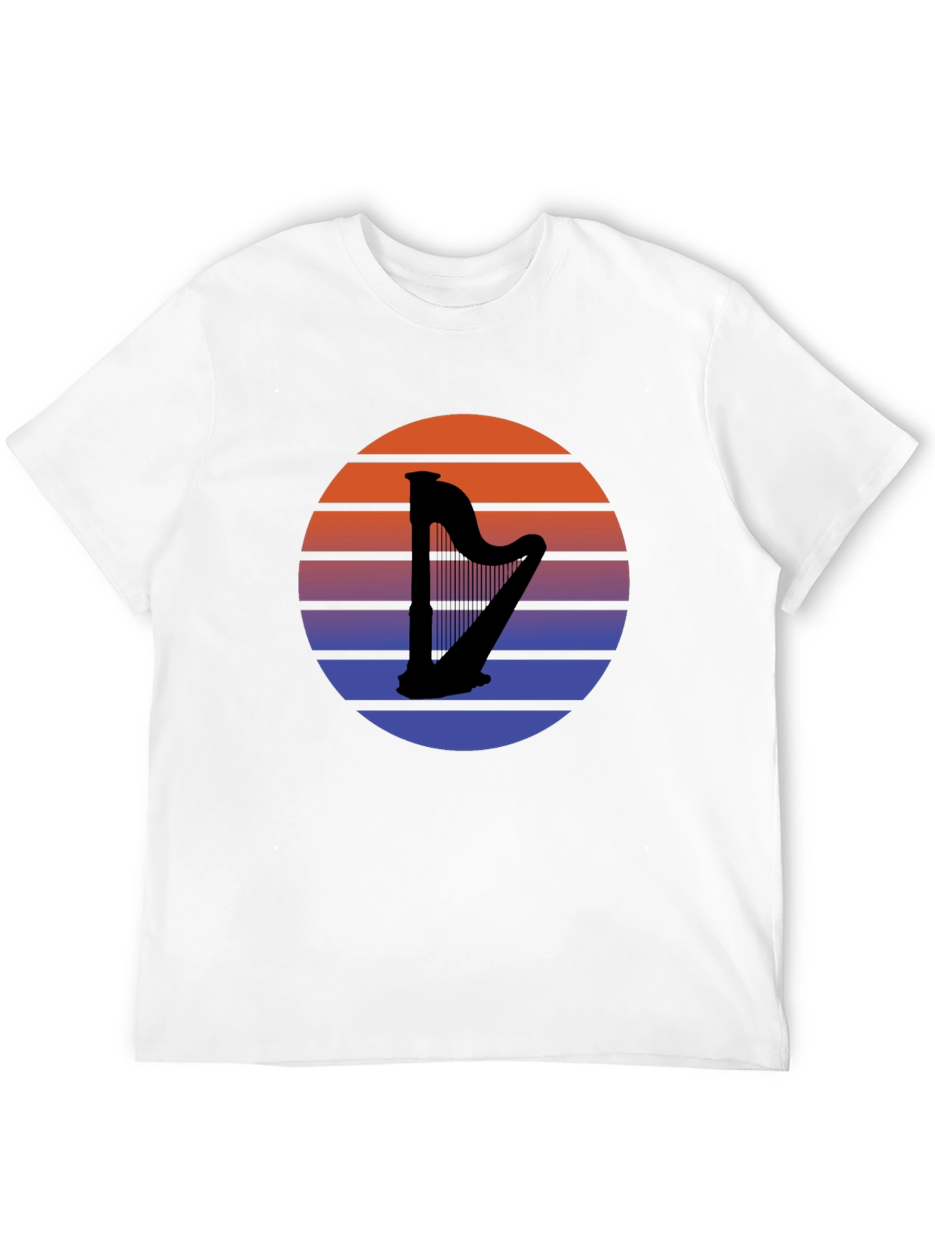 Sunset Harp Graphic Tee - Retro Style