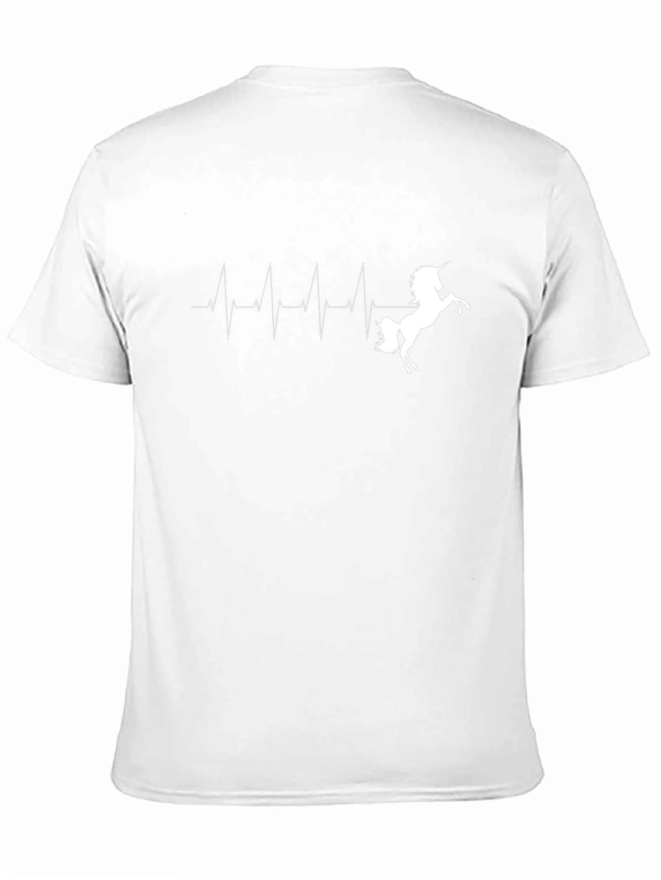 Unicorn Heartbeat Graphic Black Tee