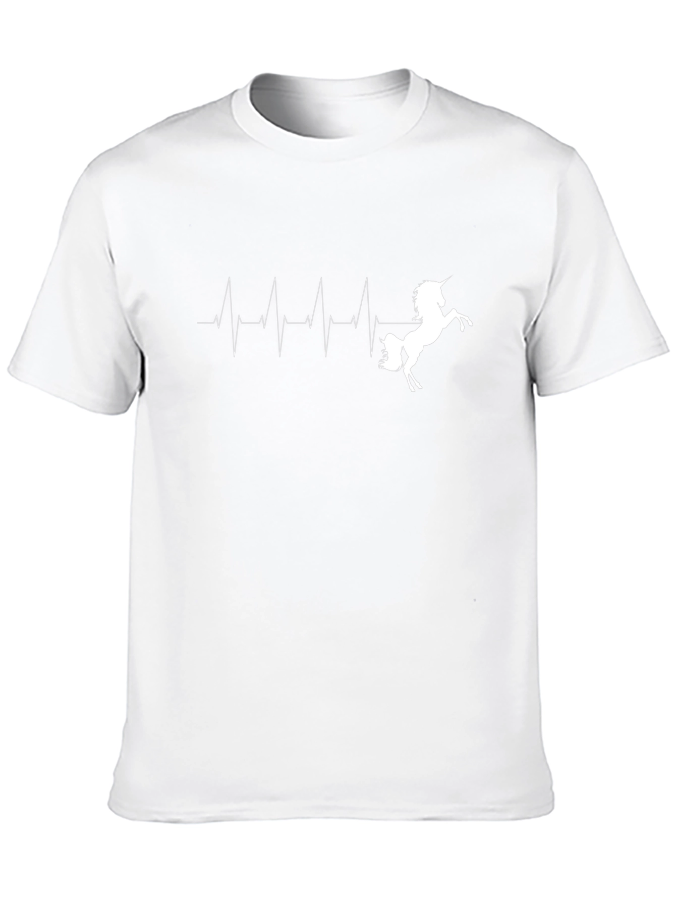 Unicorn Heartbeat Graphic Black Tee