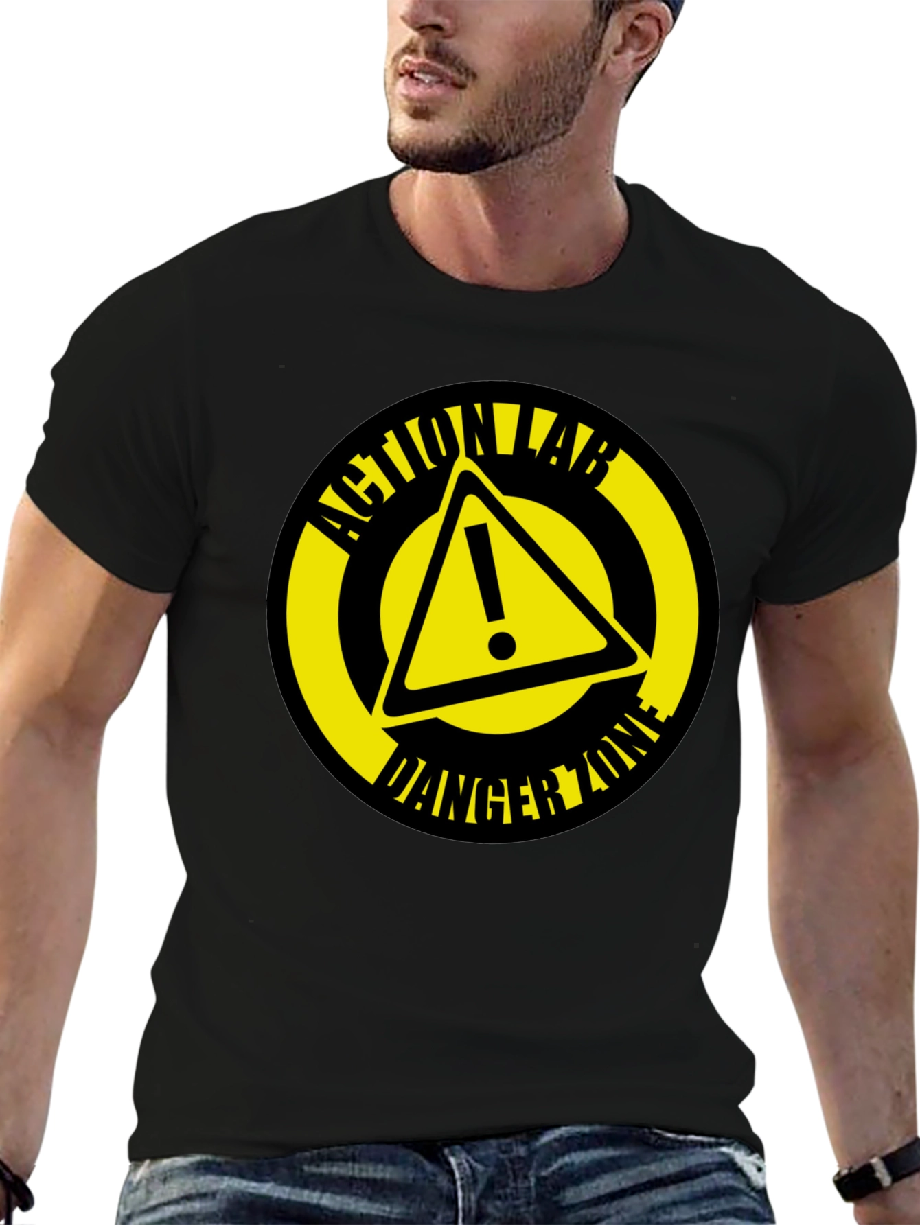 Action Lab Danger Zone Black Graphic T-Shirt