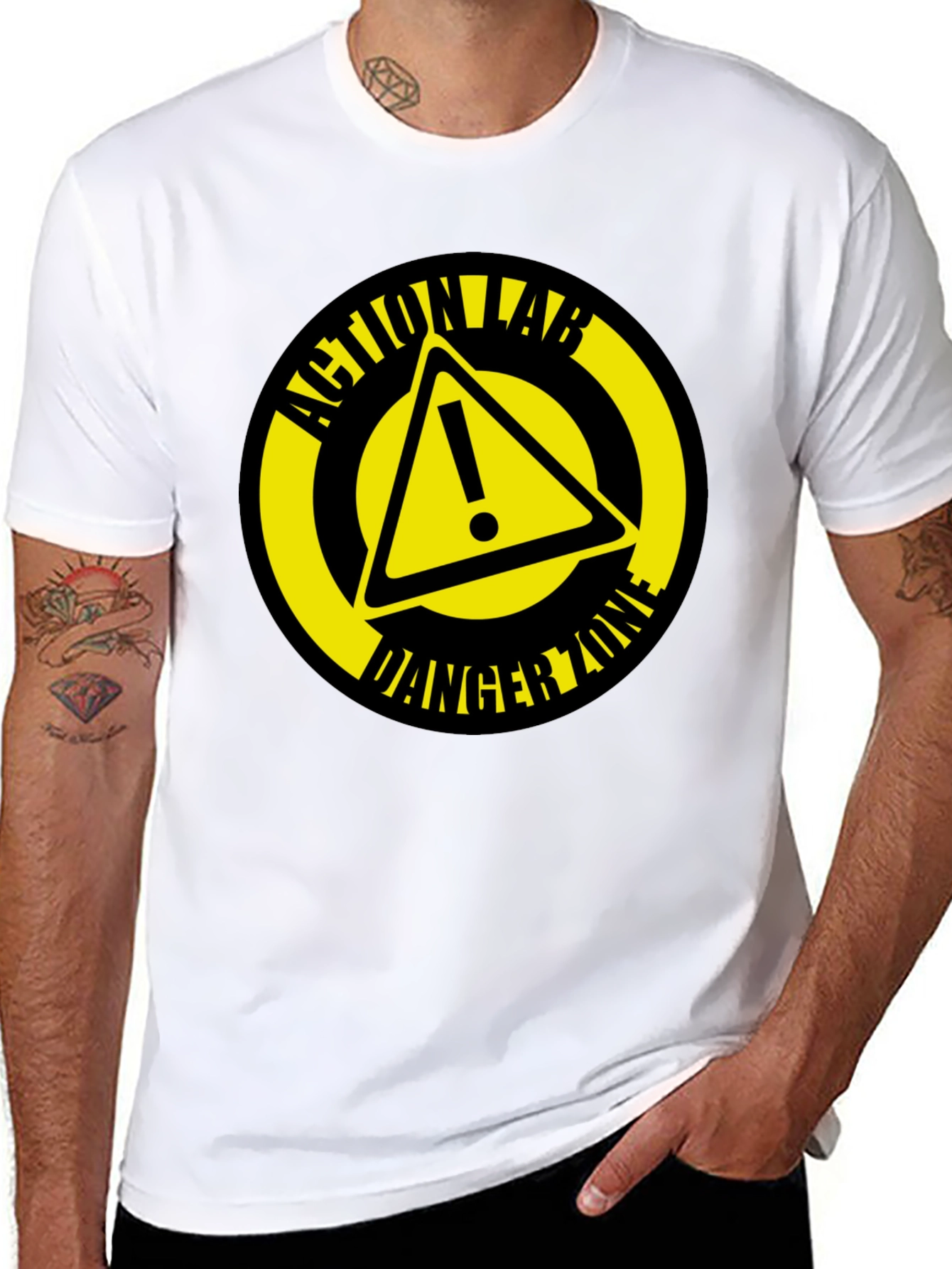 Action Lab Danger Zone Black Graphic T-Shirt