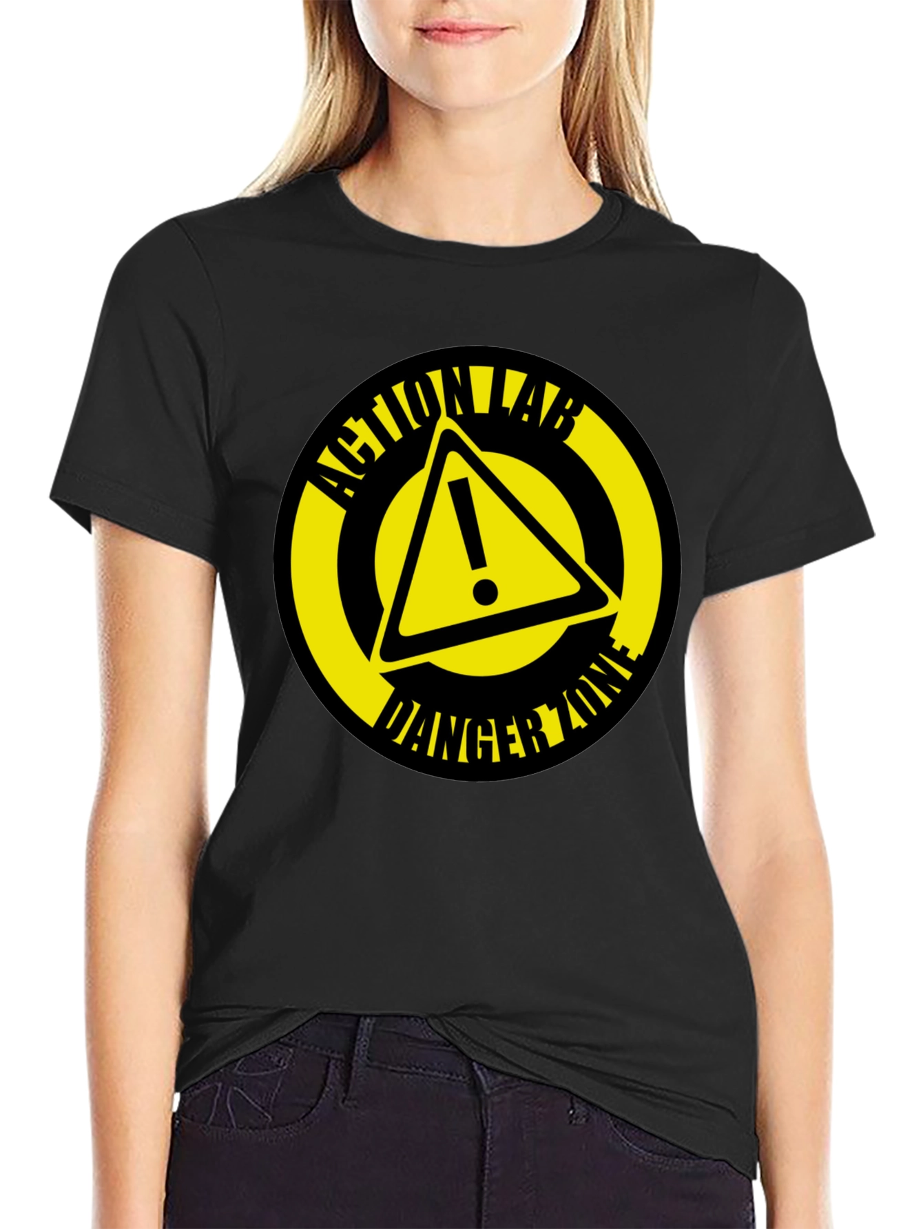 Action Lab Danger Zone Black Graphic T-Shirt
