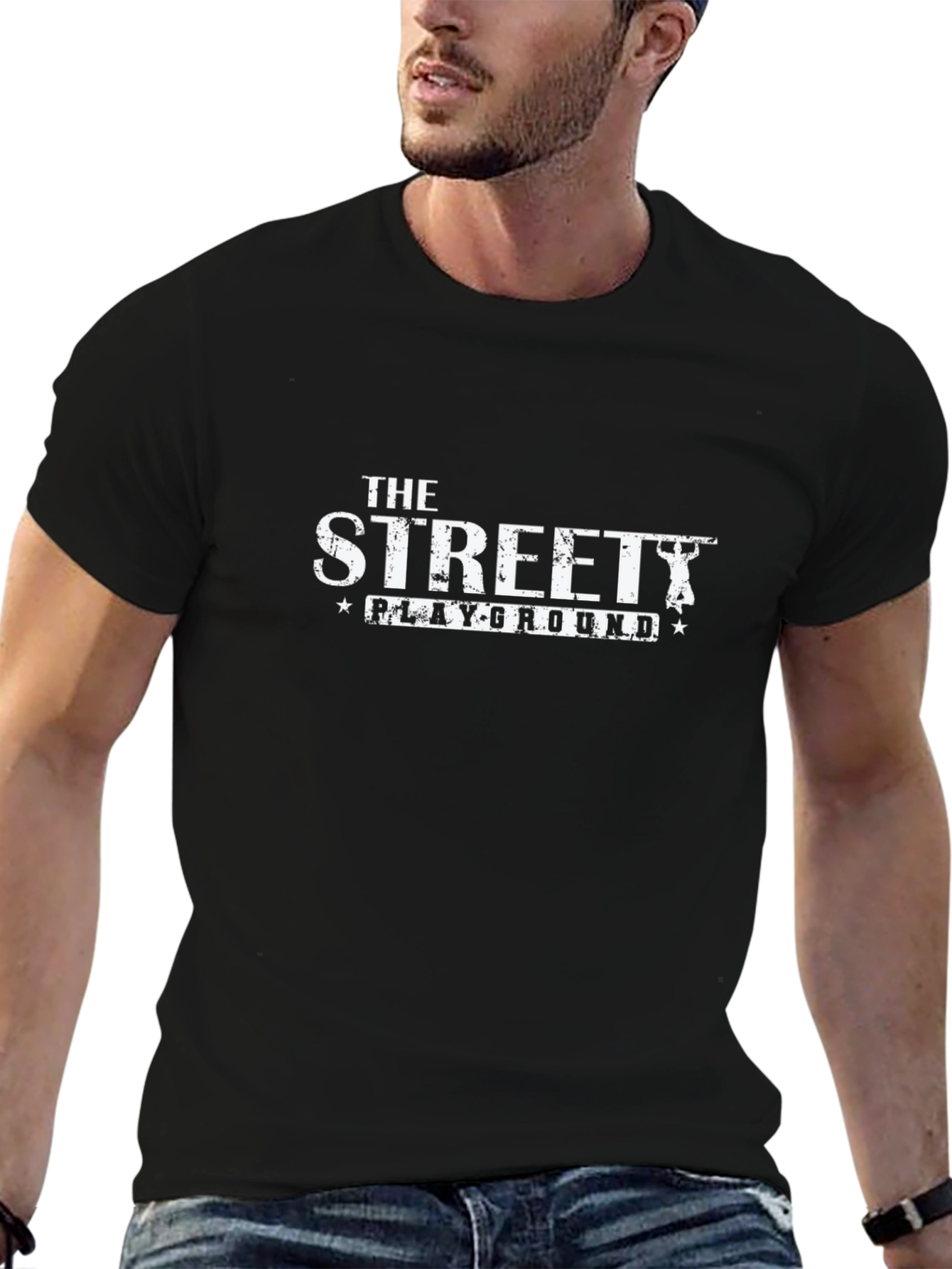 The Streetty Playground Black Graphic Tee