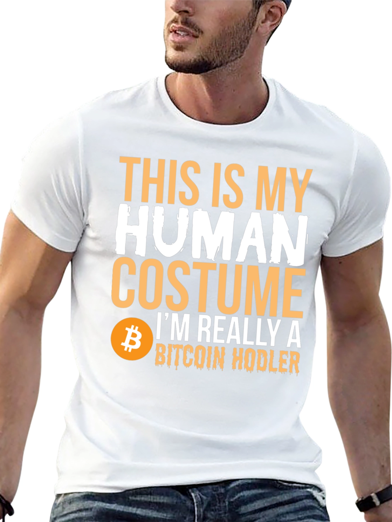 Bitcoin Hodler Human Costume Graphic Tee