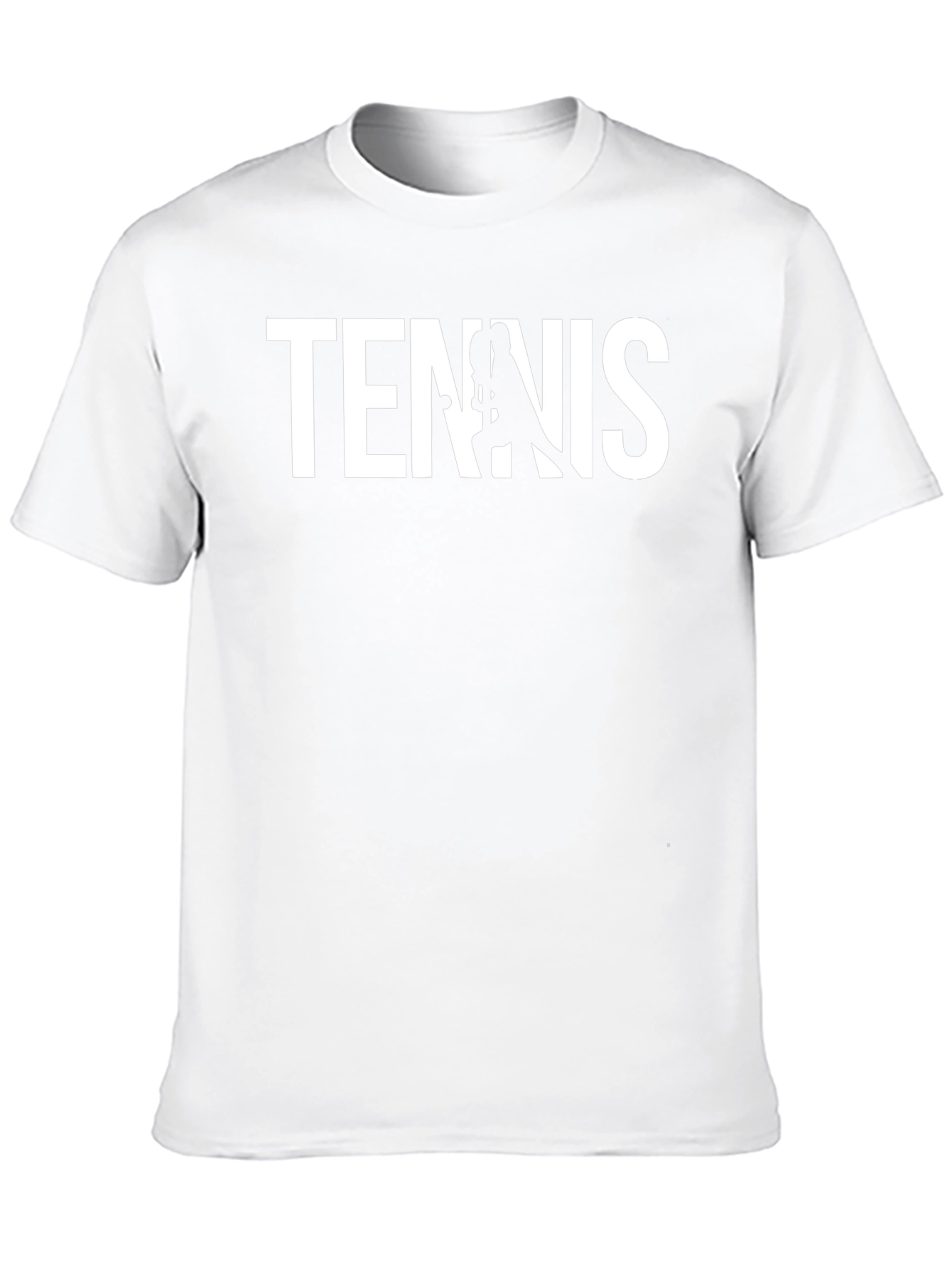 Tennis Player Graphic Tee - Black Cotton