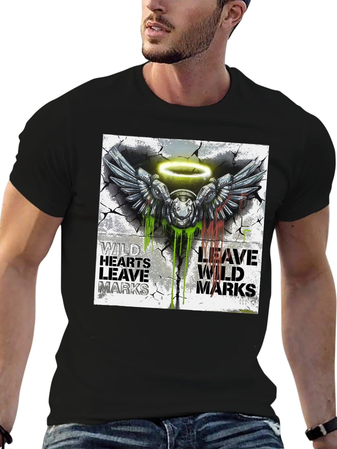 Wild Hearts T-Shirt - Angel Wings Graphic Tee