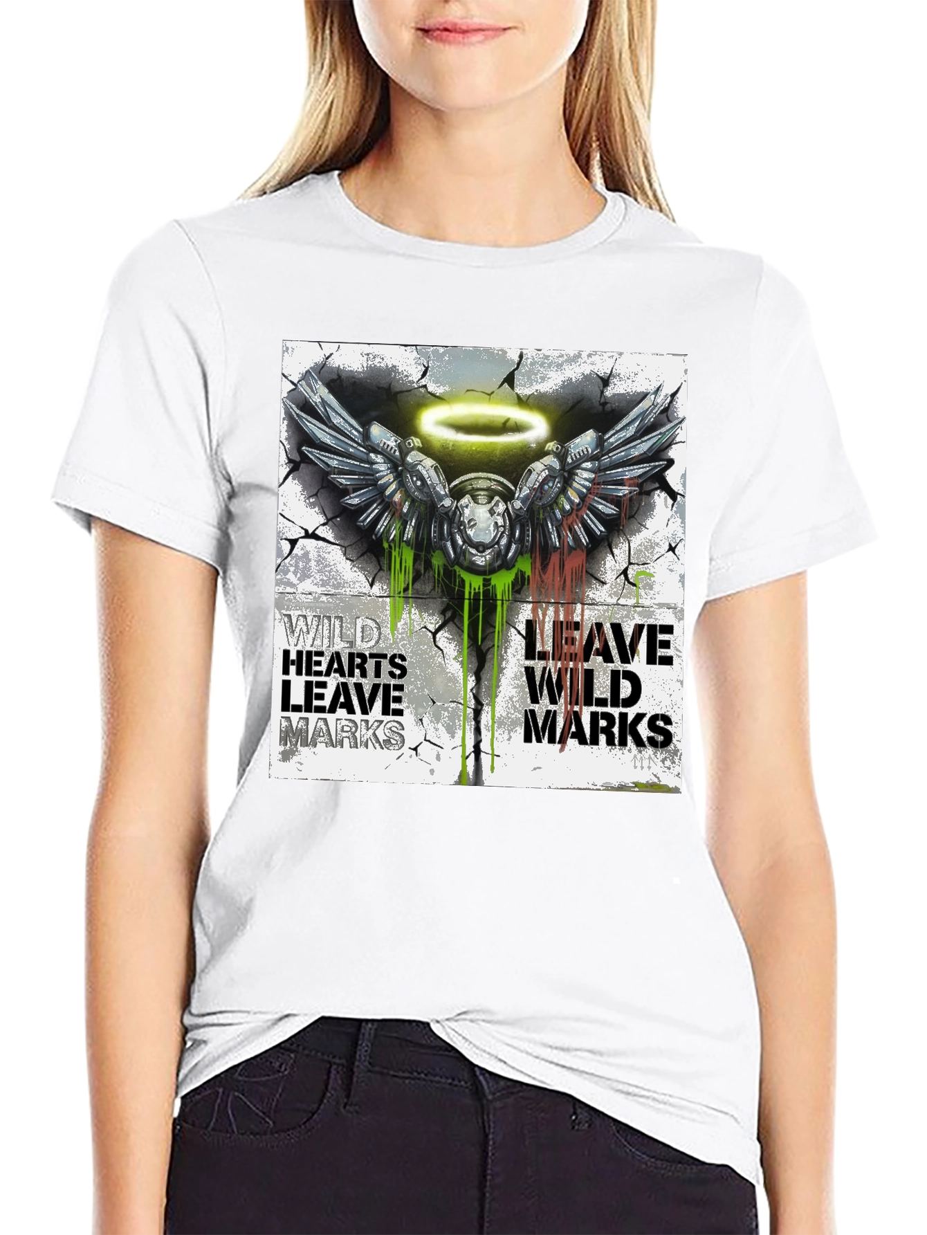 Wild Hearts T-Shirt - Angel Wings Graphic Tee