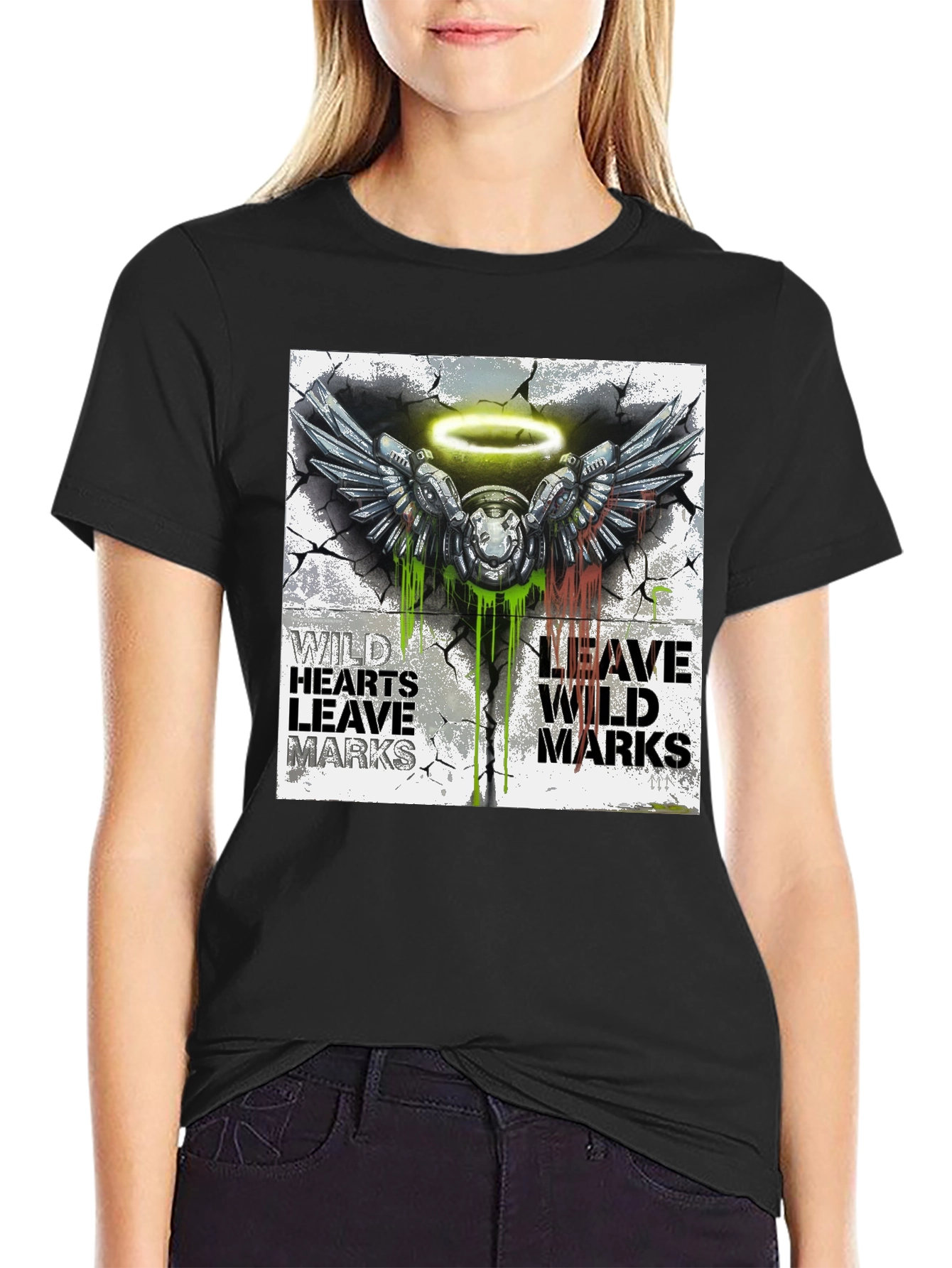 Wild Hearts T-Shirt - Angel Wings Graphic Tee