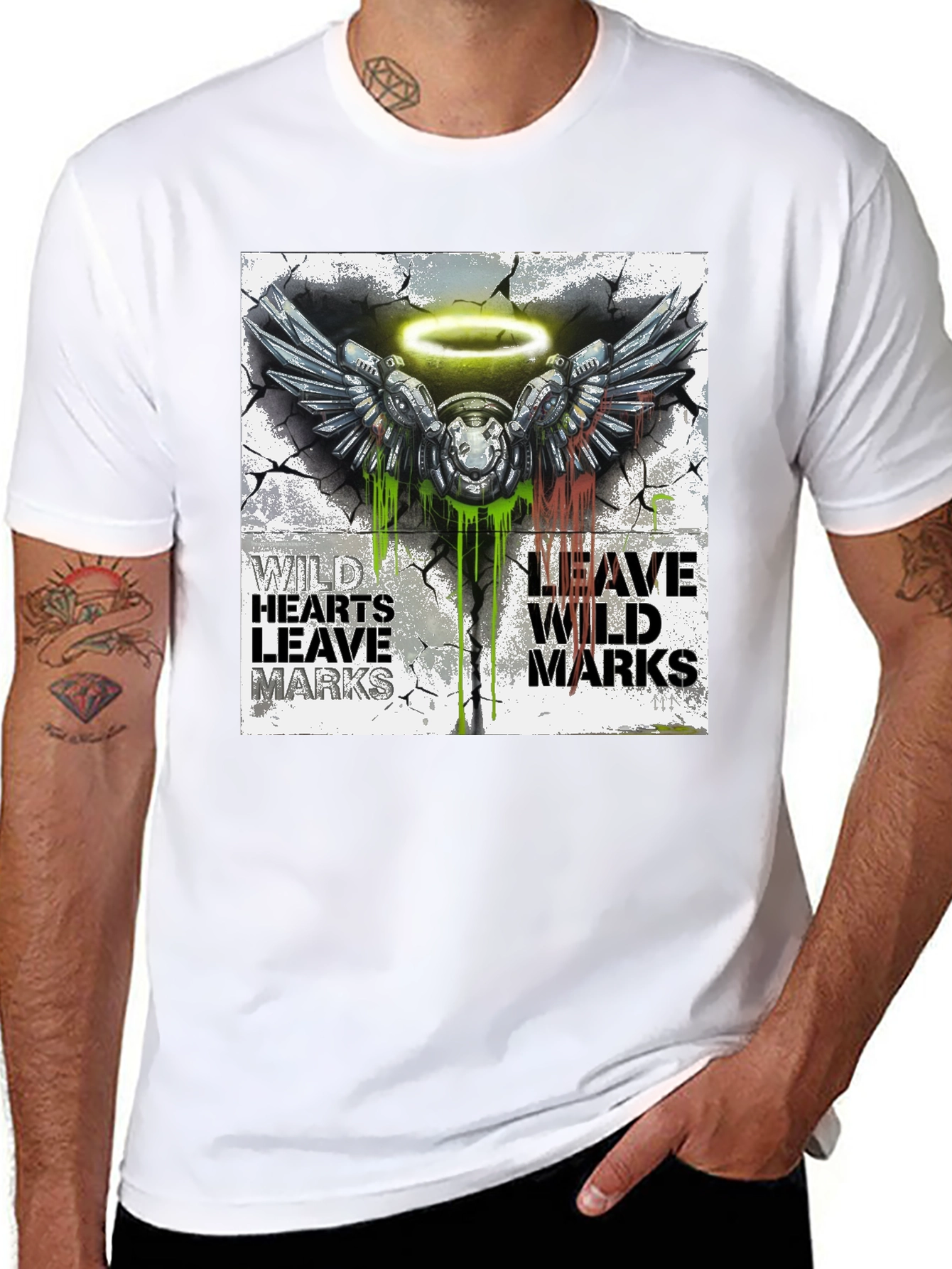 Wild Hearts T-Shirt - Angel Wings Graphic Tee
