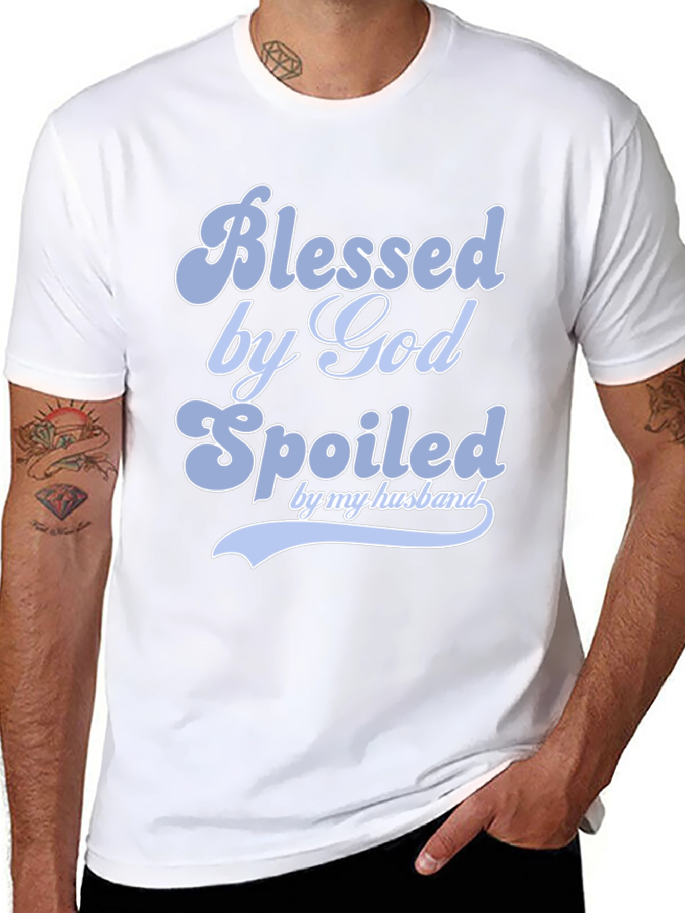 Blessed by God Spoiled by Husband T-Shirt