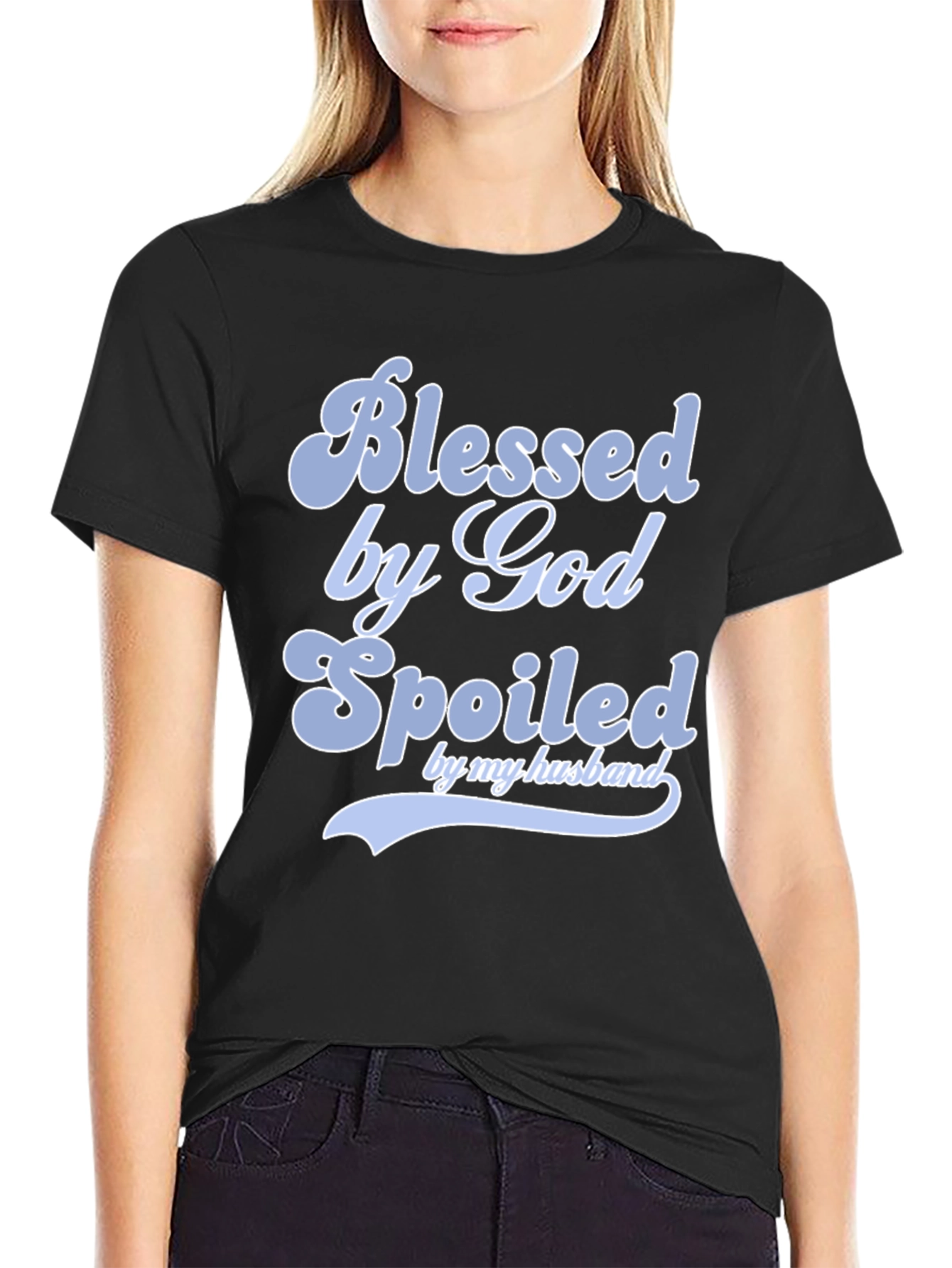 Blessed by God Spoiled by Husband T-Shirt