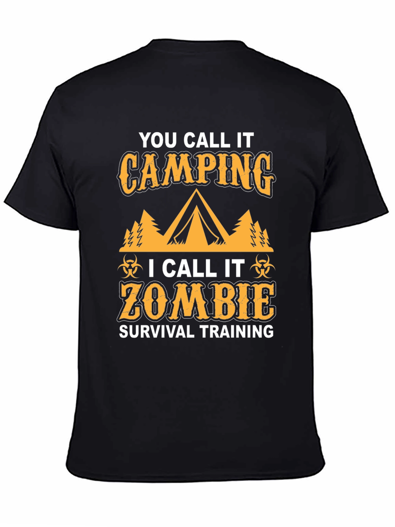 Zombie Survival Training Camping Graphic T-Shirt